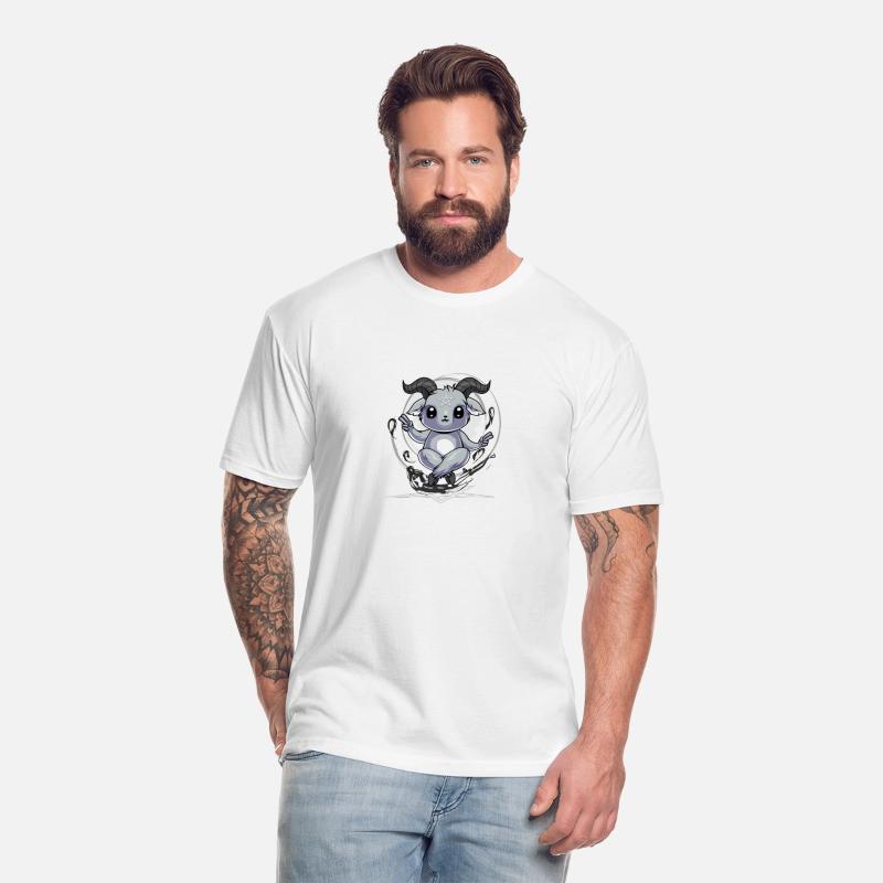 Kawaii Baphomet Black White 01