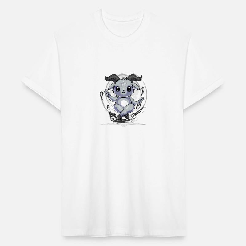 Kawaii Baphomet Black White 01