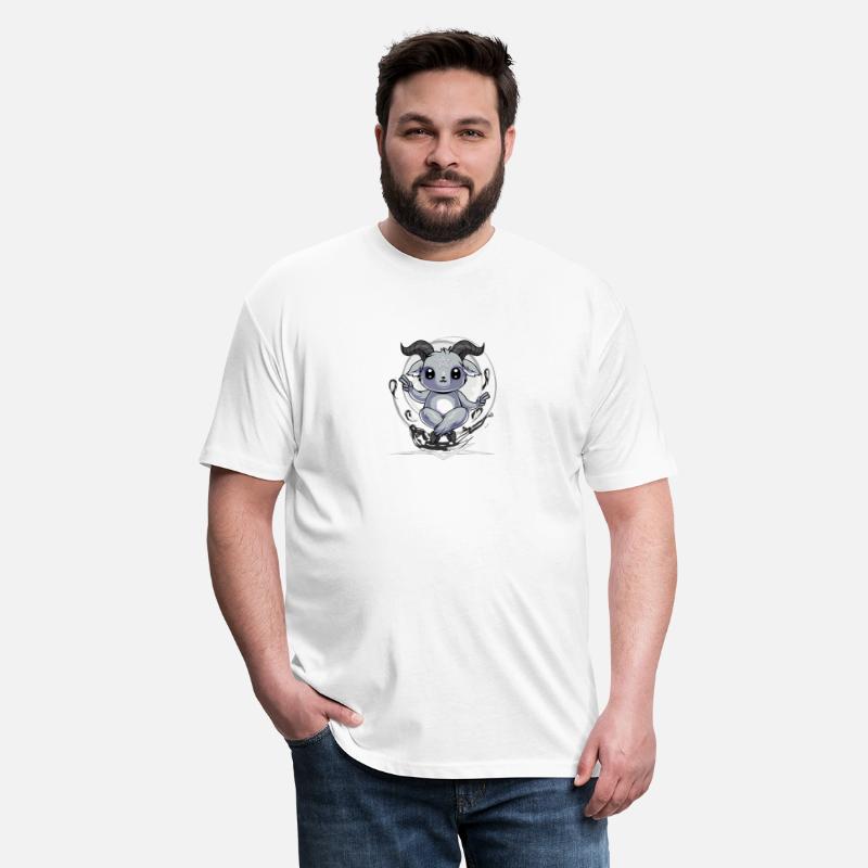 Kawaii Baphomet Black White 01