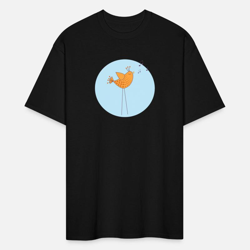 kawaii cute nightingale bird singing