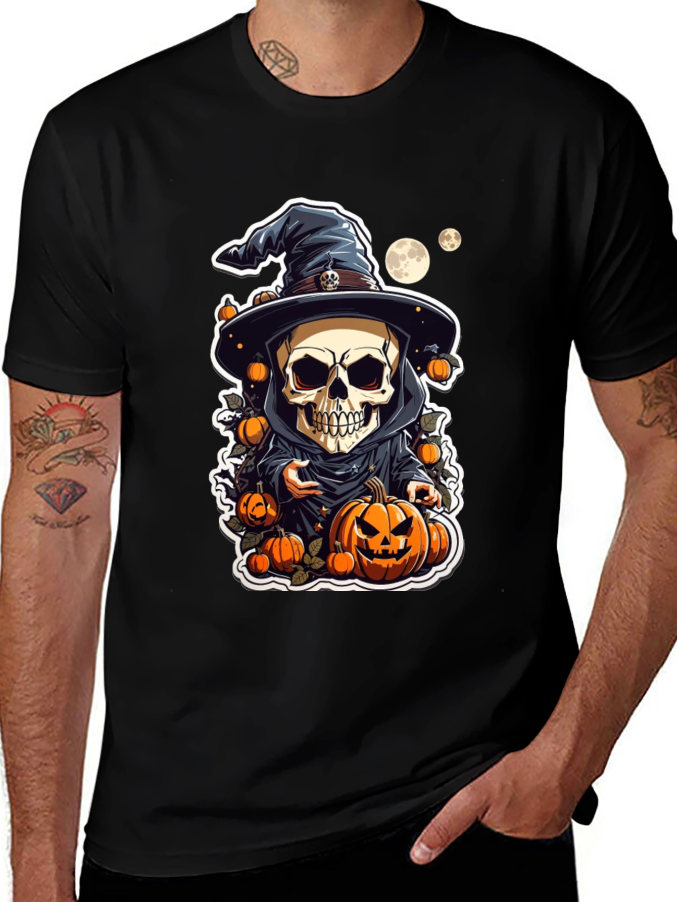 Halloween Skeleton Wizard T-Shirt