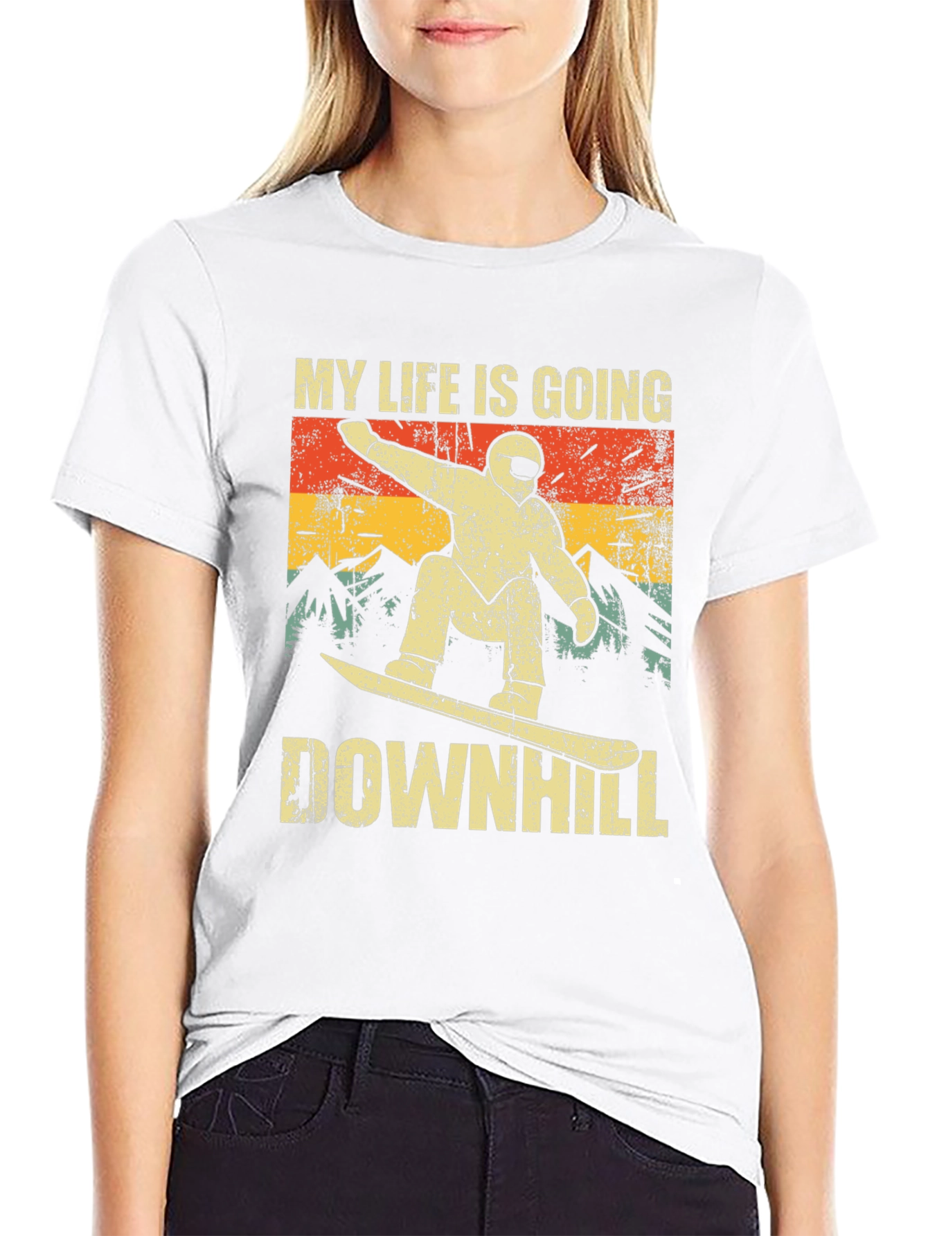 My Life is Going Downhill Snowboarder T-Shirt