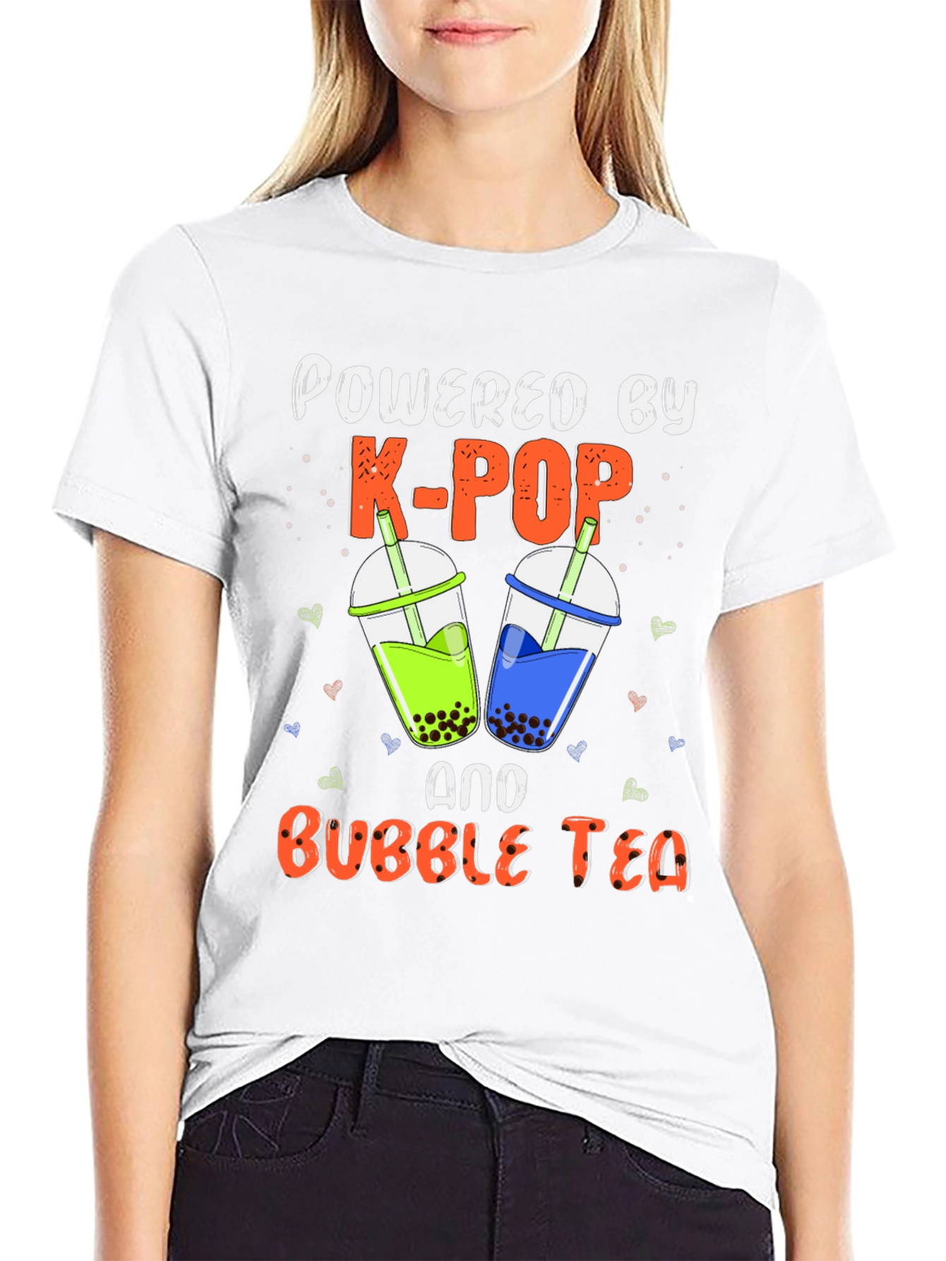 Powered by K-POP and Bubble Tea T-Shirt