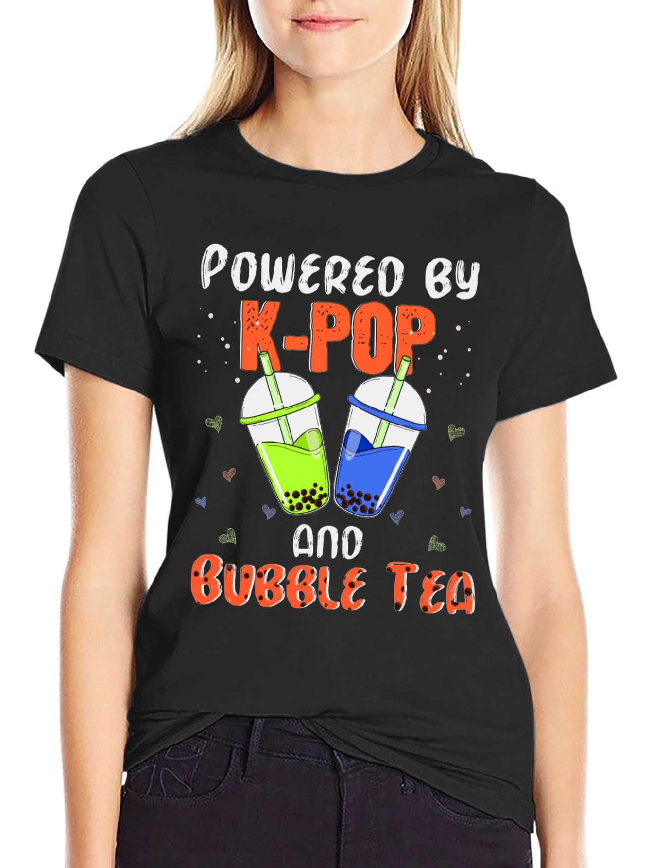 Powered by K-POP and Bubble Tea T-Shirt