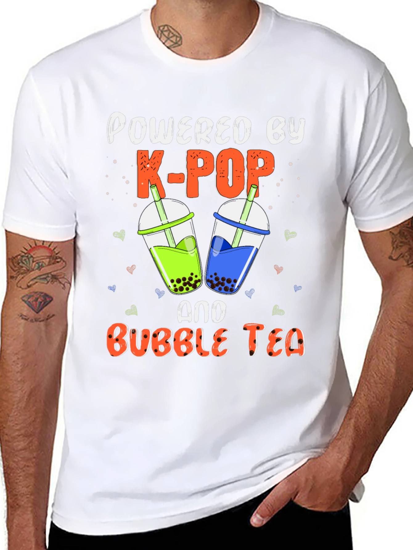 Powered by K-POP and Bubble Tea T-Shirt