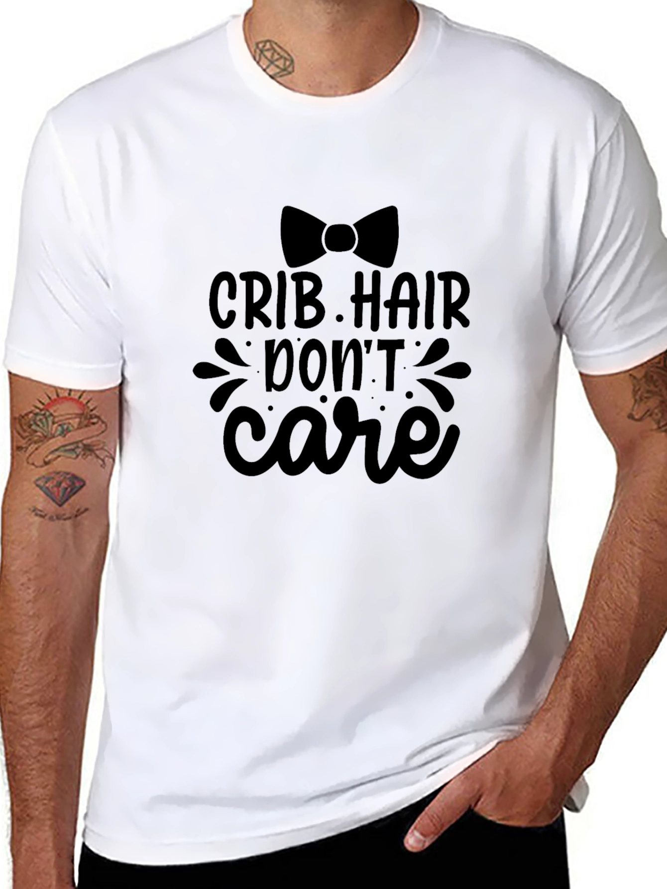 Crib Hair Dont Care Black Tee
