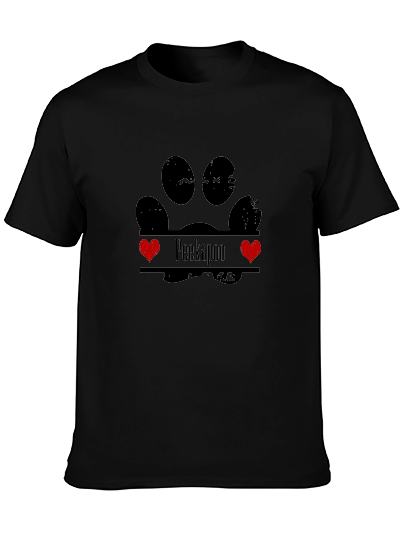 Peekapoo Paw Print T-Shirt - Pet Lover Apparel