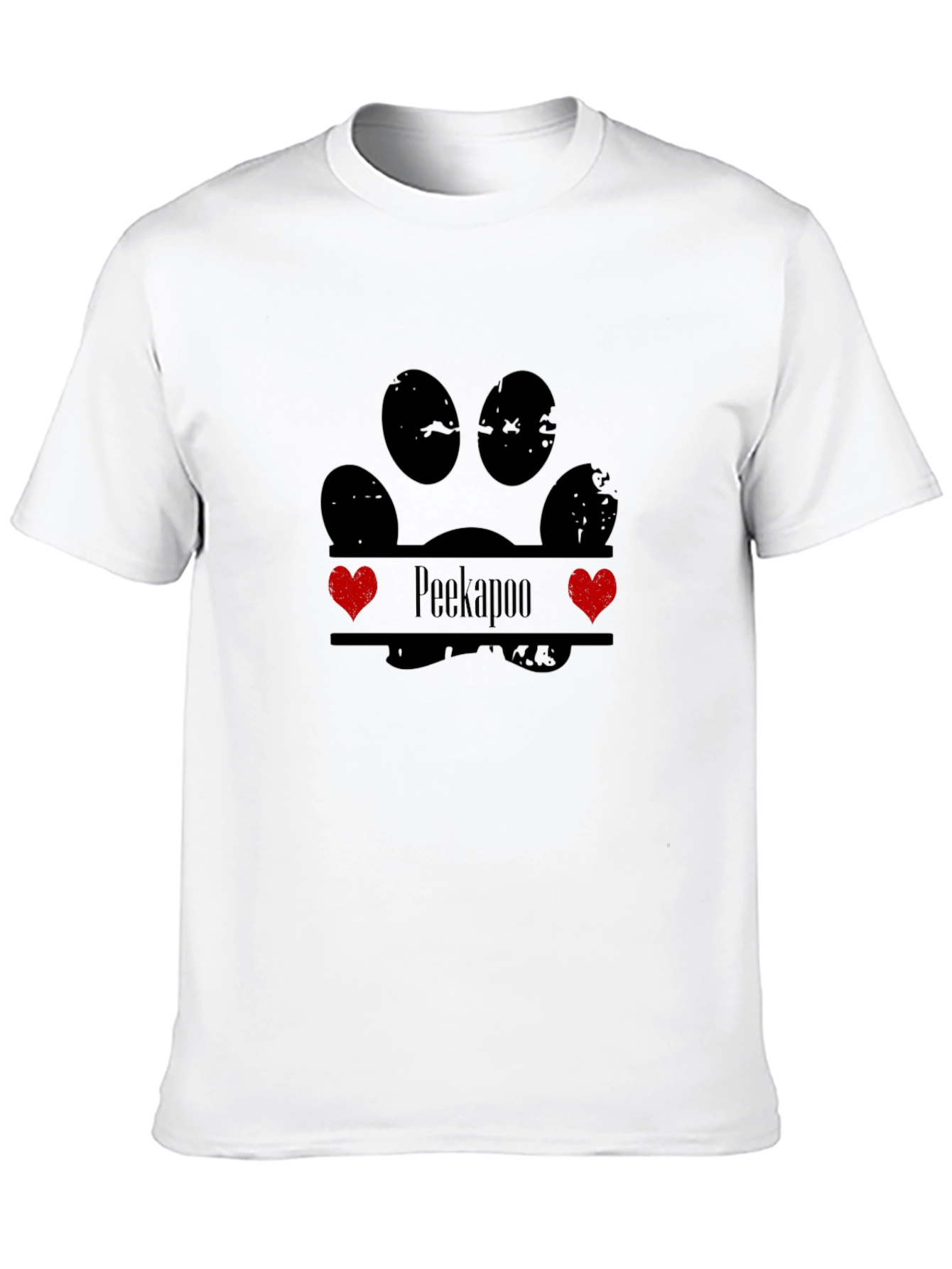 Peekapoo Paw Print T-Shirt - Pet Lover Apparel