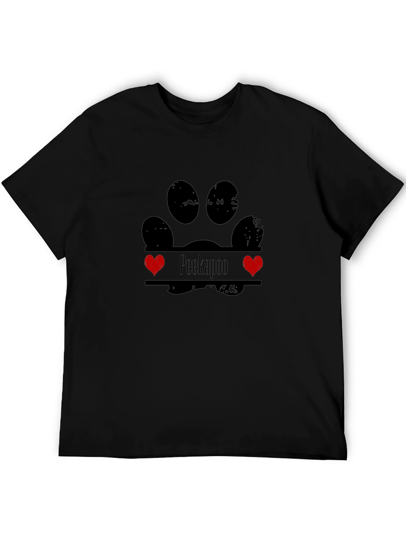 Peekapoo Paw Print T-Shirt - Pet Lover Apparel