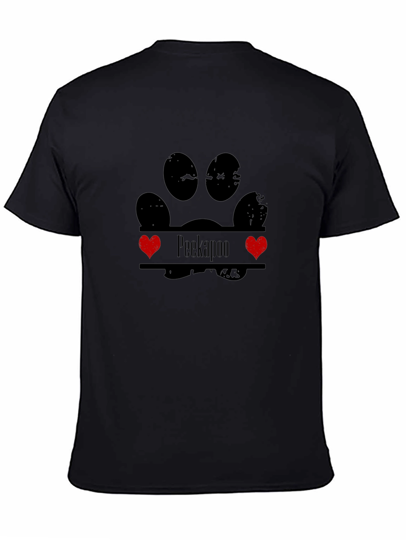 Peekapoo Paw Print T-Shirt - Pet Lover Apparel