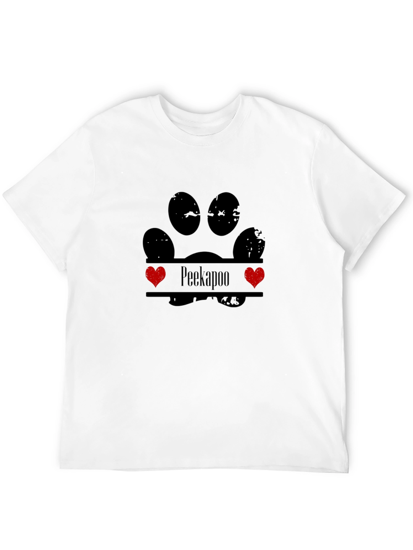 Peekapoo Paw Print T-Shirt - Pet Lover Apparel