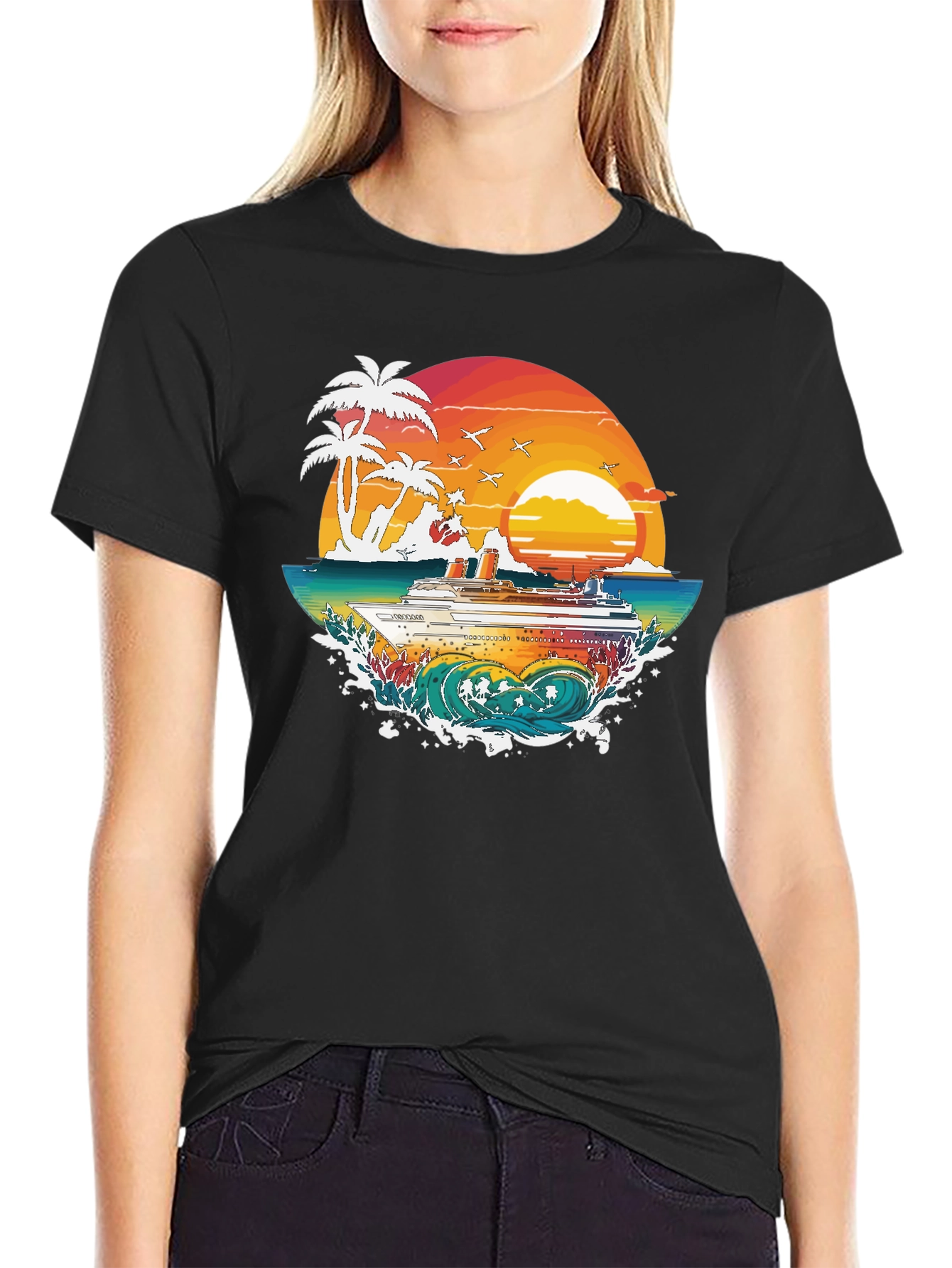Tropical Cruise Graphic Tee - Island Vibes