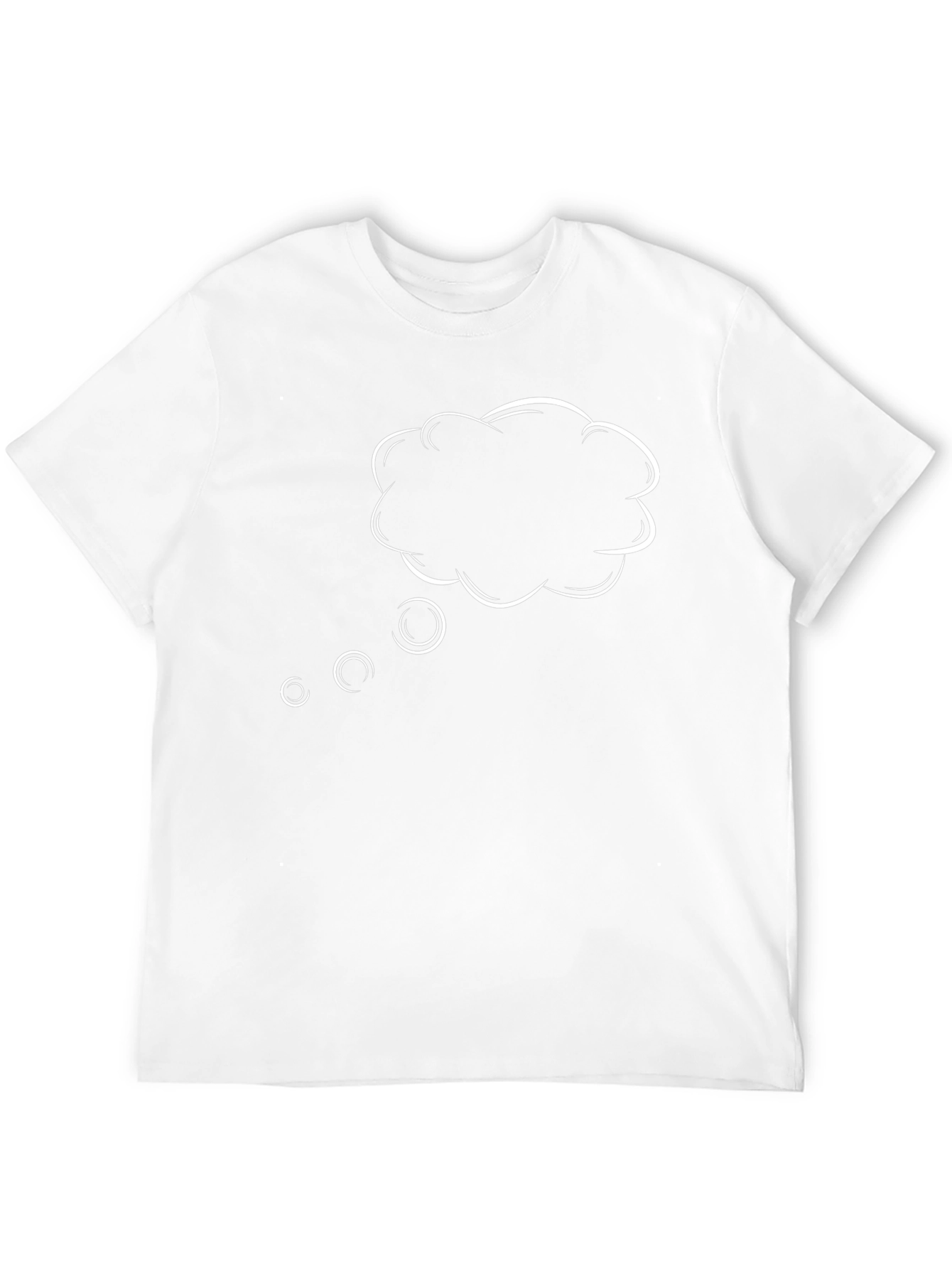 Cartoon Thought Bubble Black T-Shirt