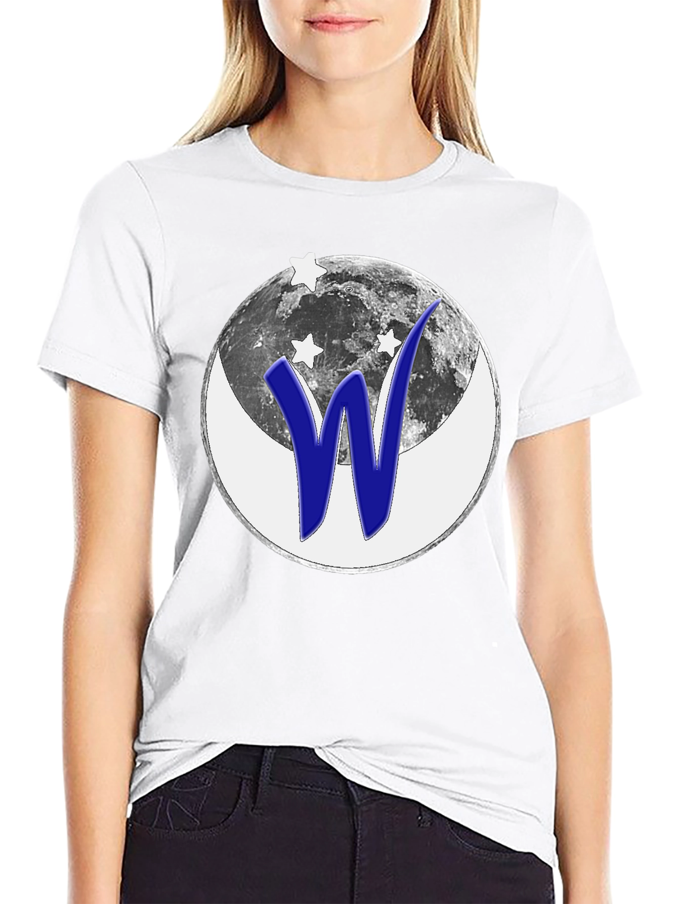 Cosmic W Graphic T-Shirt - Black Cotton Tee