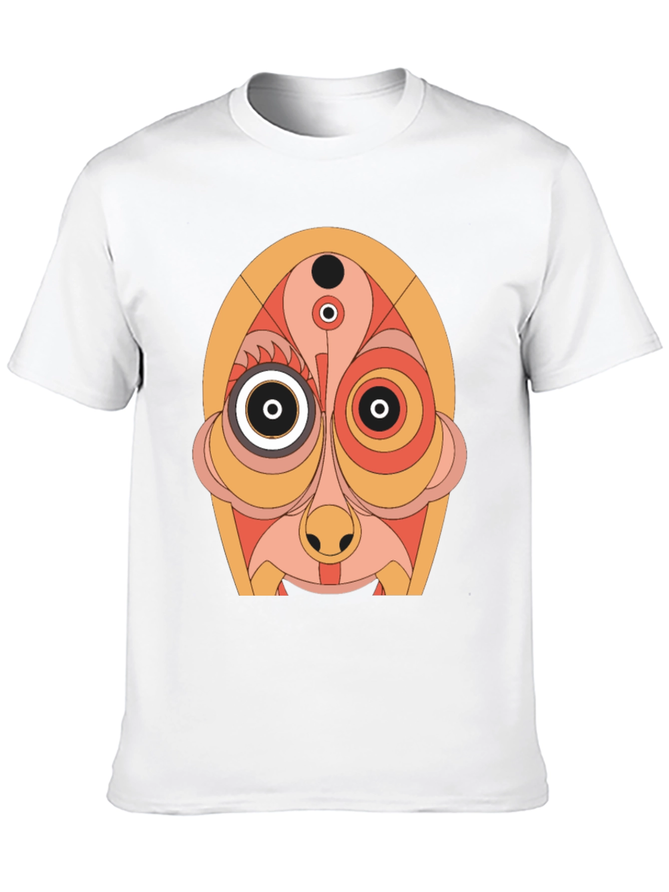 Abstract Face Graphic Tee - Unique Art T-Shirt
