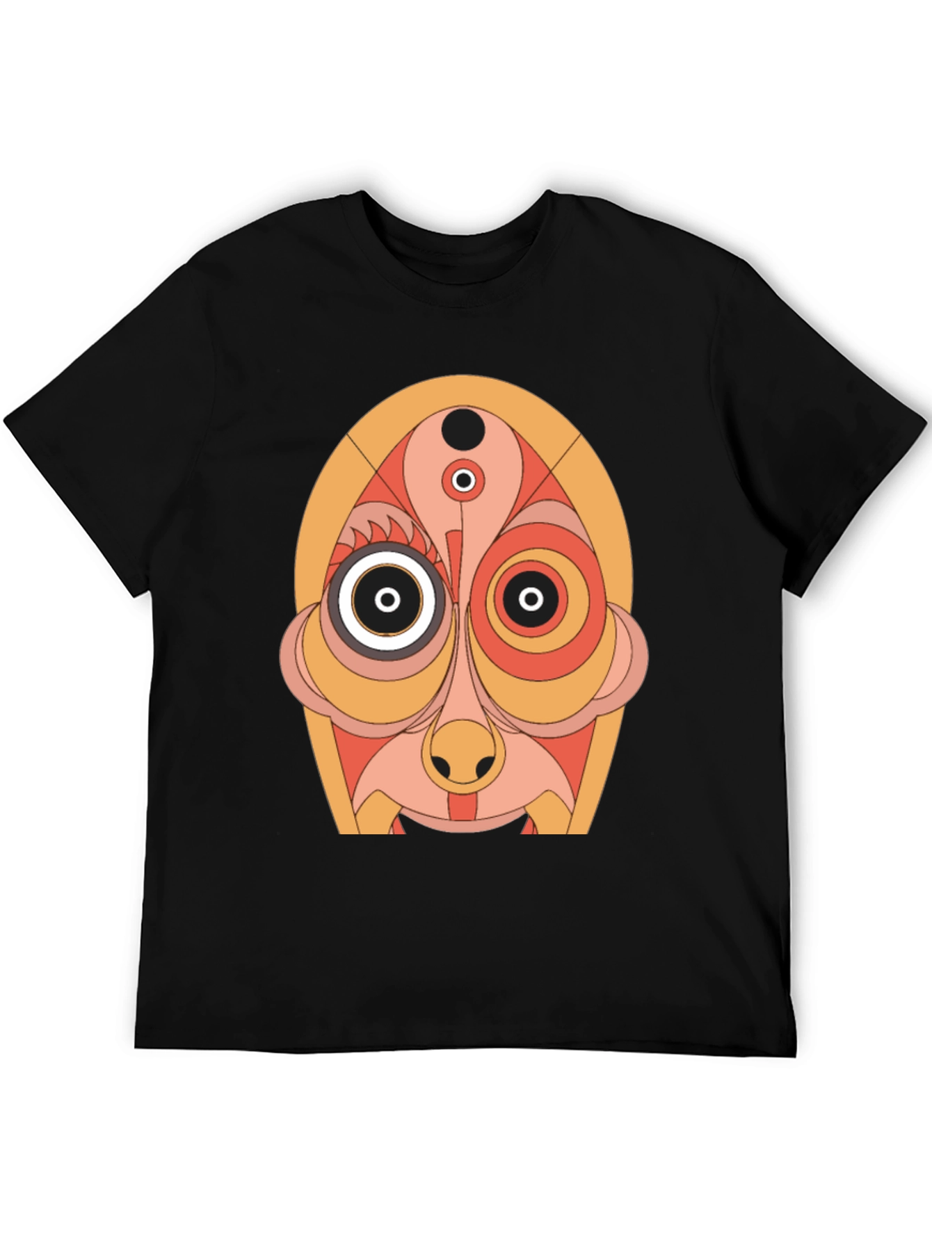 Abstract Face Graphic Tee - Unique Art T-Shirt