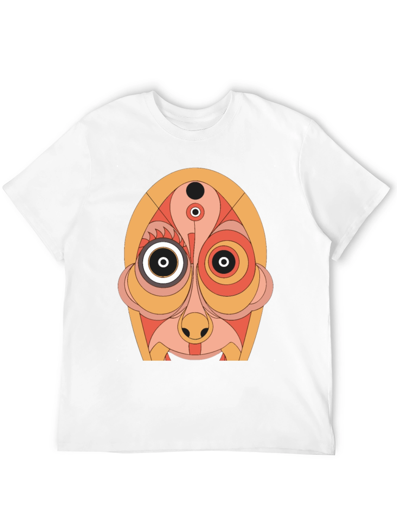 Abstract Face Graphic Tee - Unique Art T-Shirt