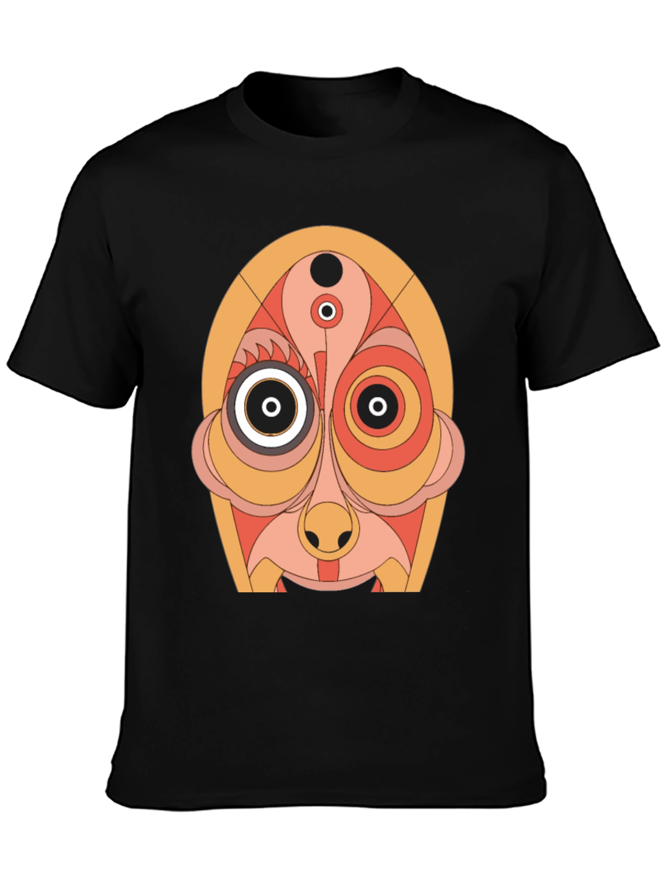 Abstract Face Graphic Tee - Unique Art T-Shirt