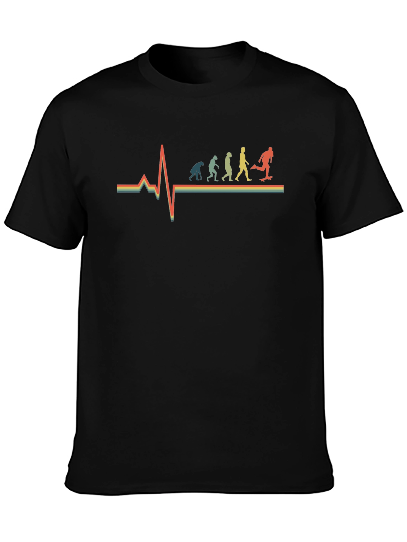 Skateboard Evolution Heartbeat T-Shirt