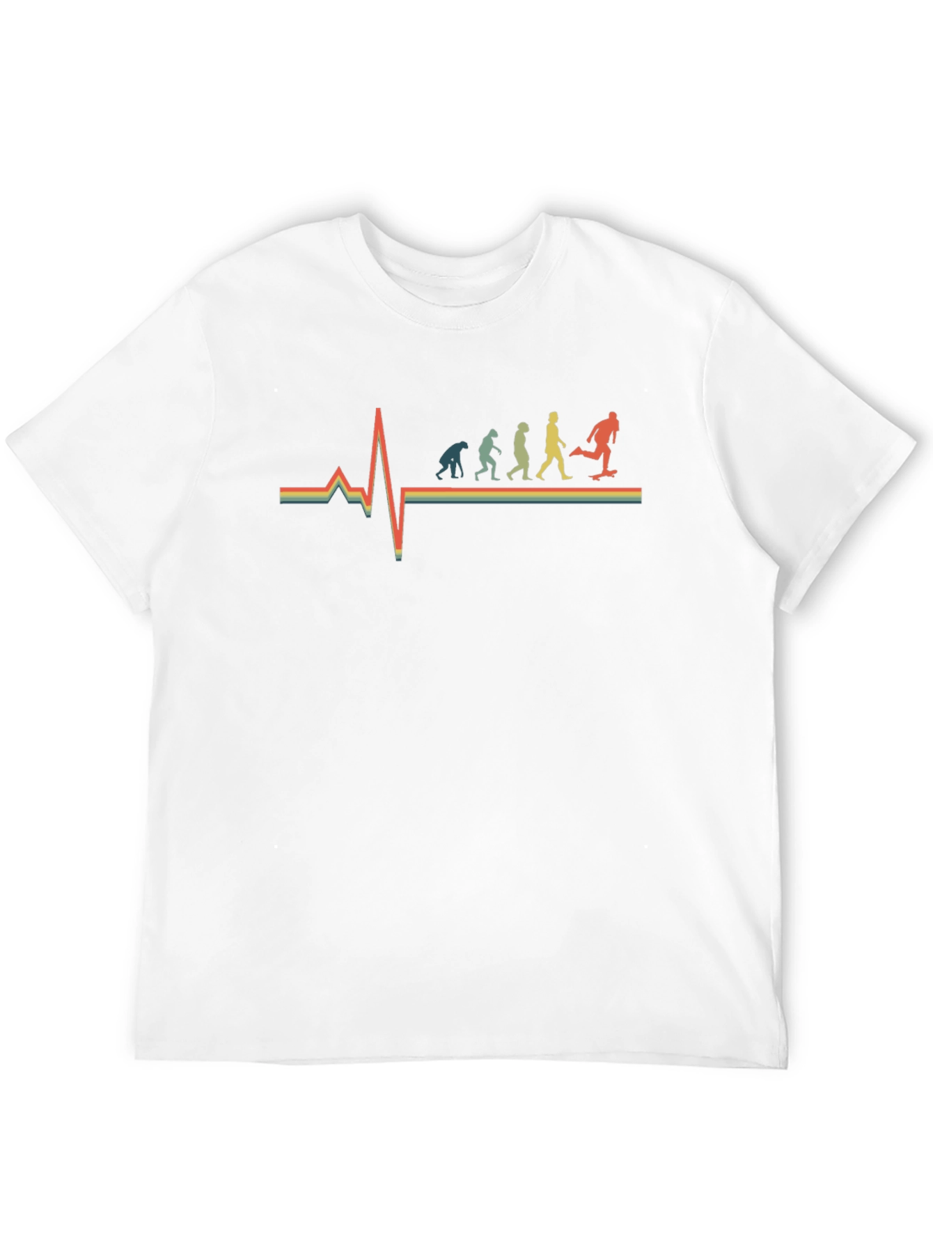 Skateboard Evolution Heartbeat T-Shirt