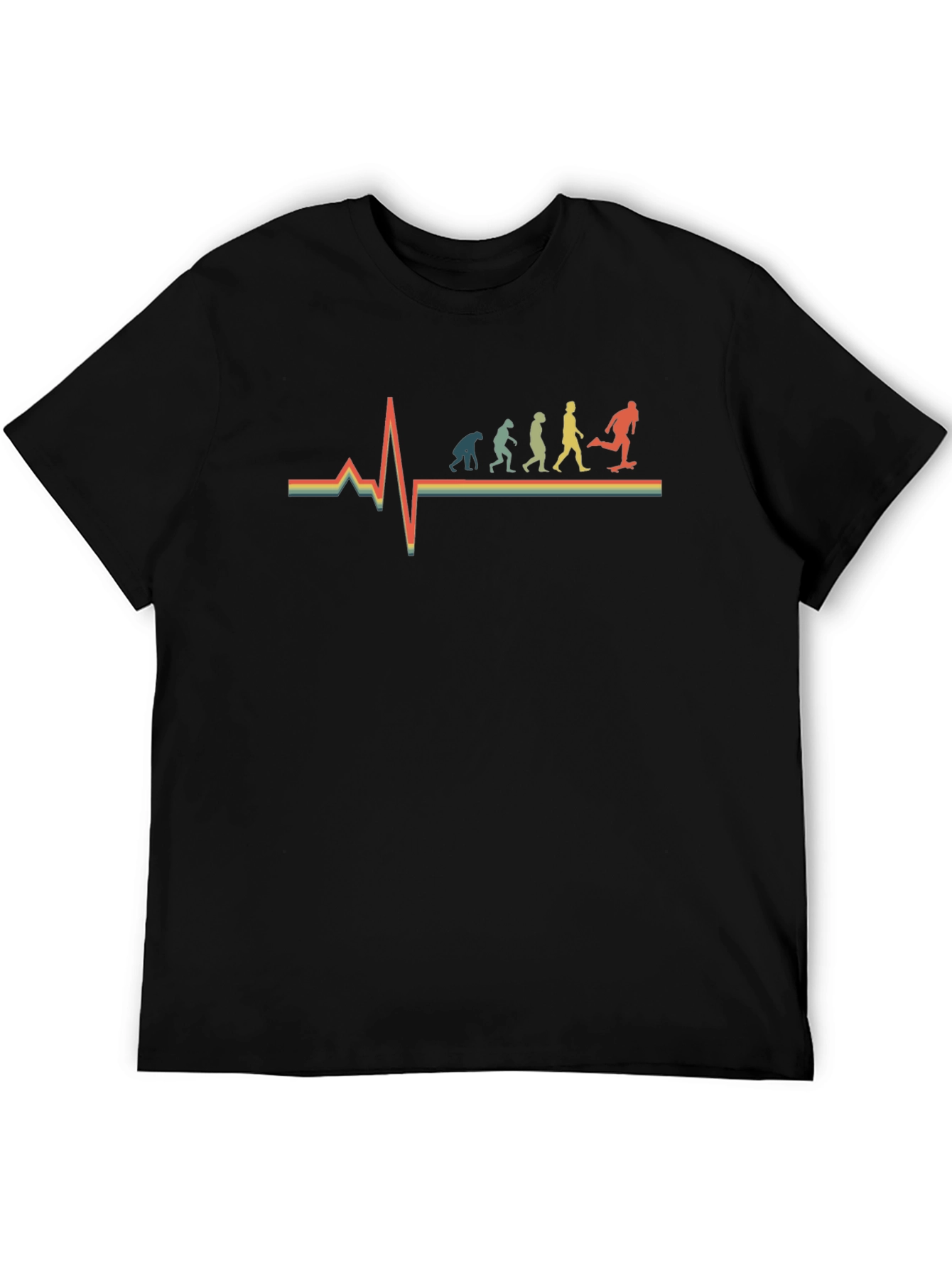 Skateboard Evolution Heartbeat T-Shirt