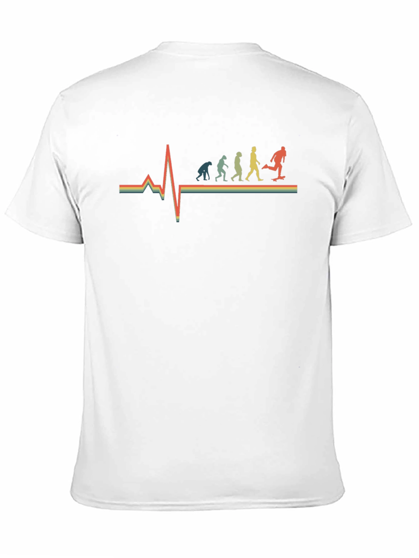 Skateboard Evolution Heartbeat T-Shirt