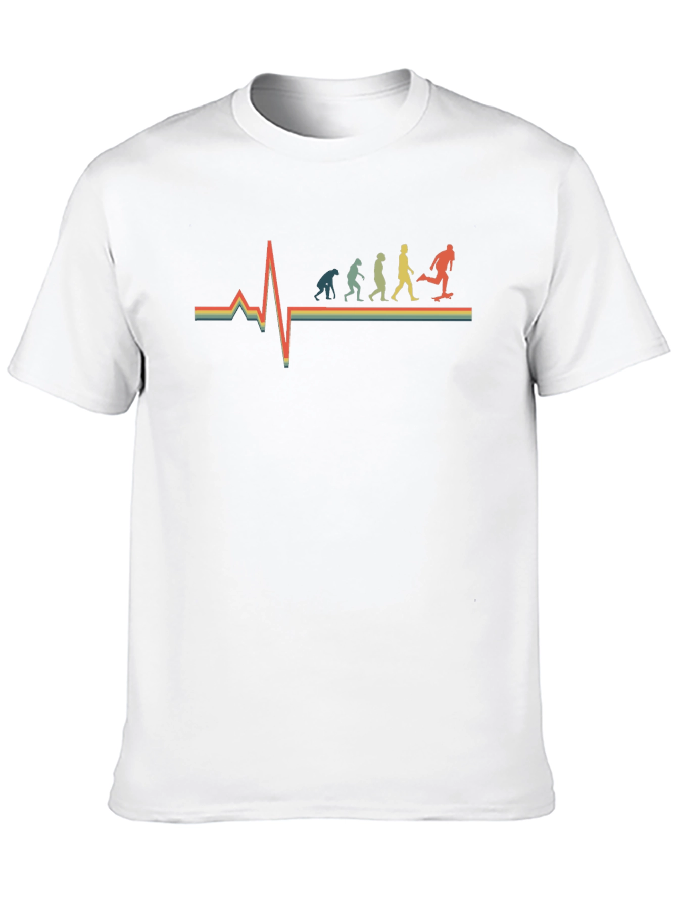 Skateboard Evolution Heartbeat T-Shirt