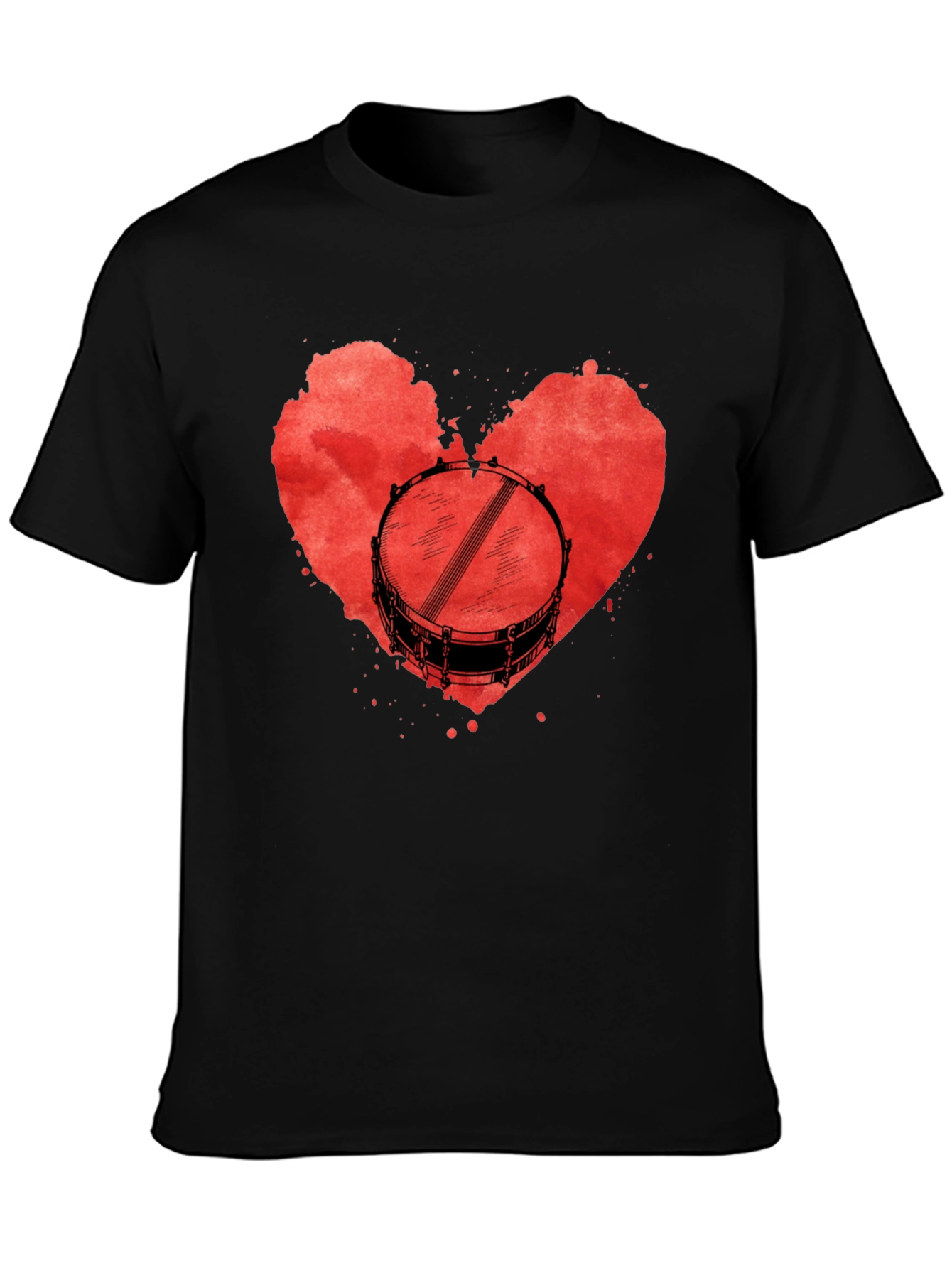 Drum Heart T-Shirt: Music Lover Tee
