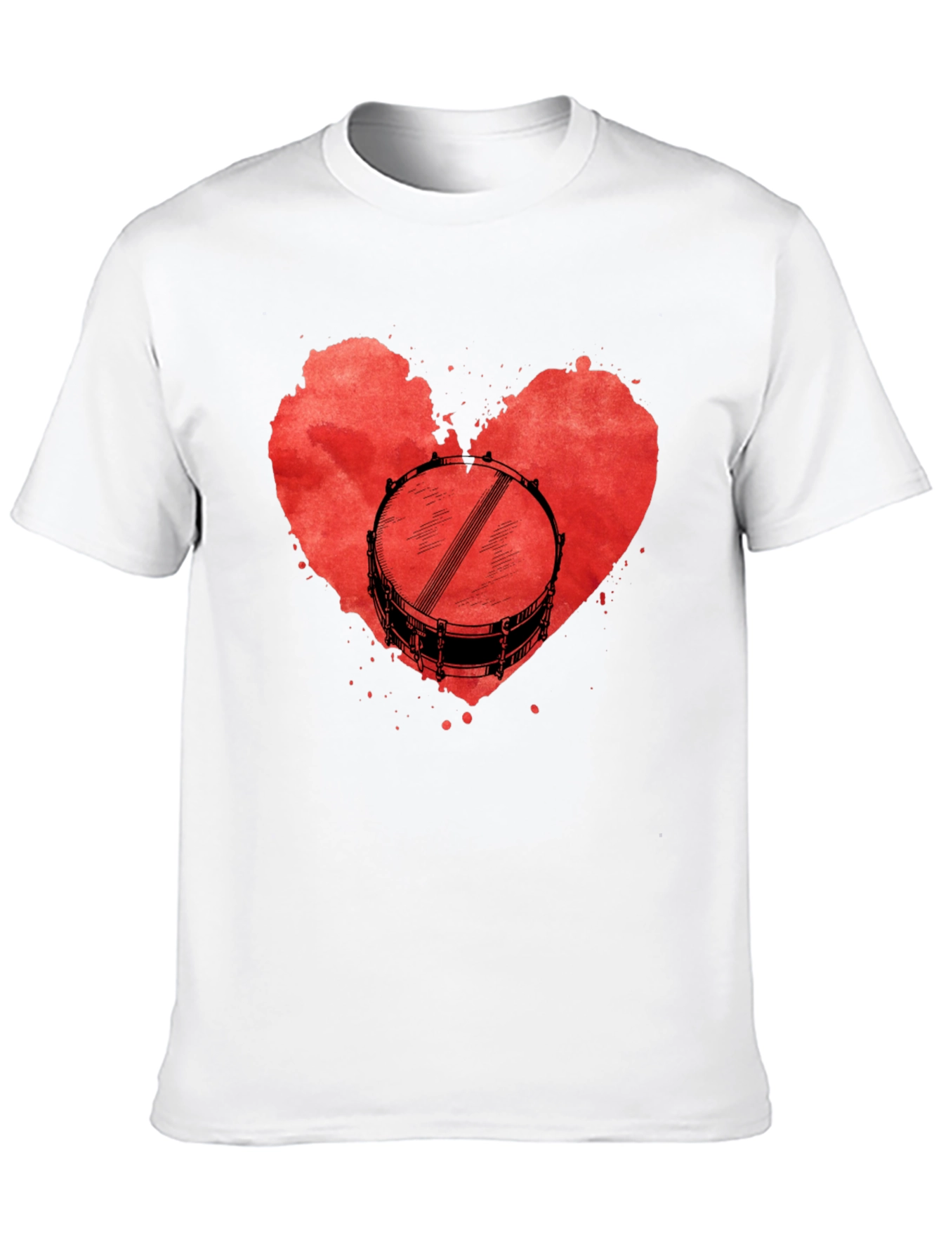 Drum Heart T-Shirt: Music Lover Tee