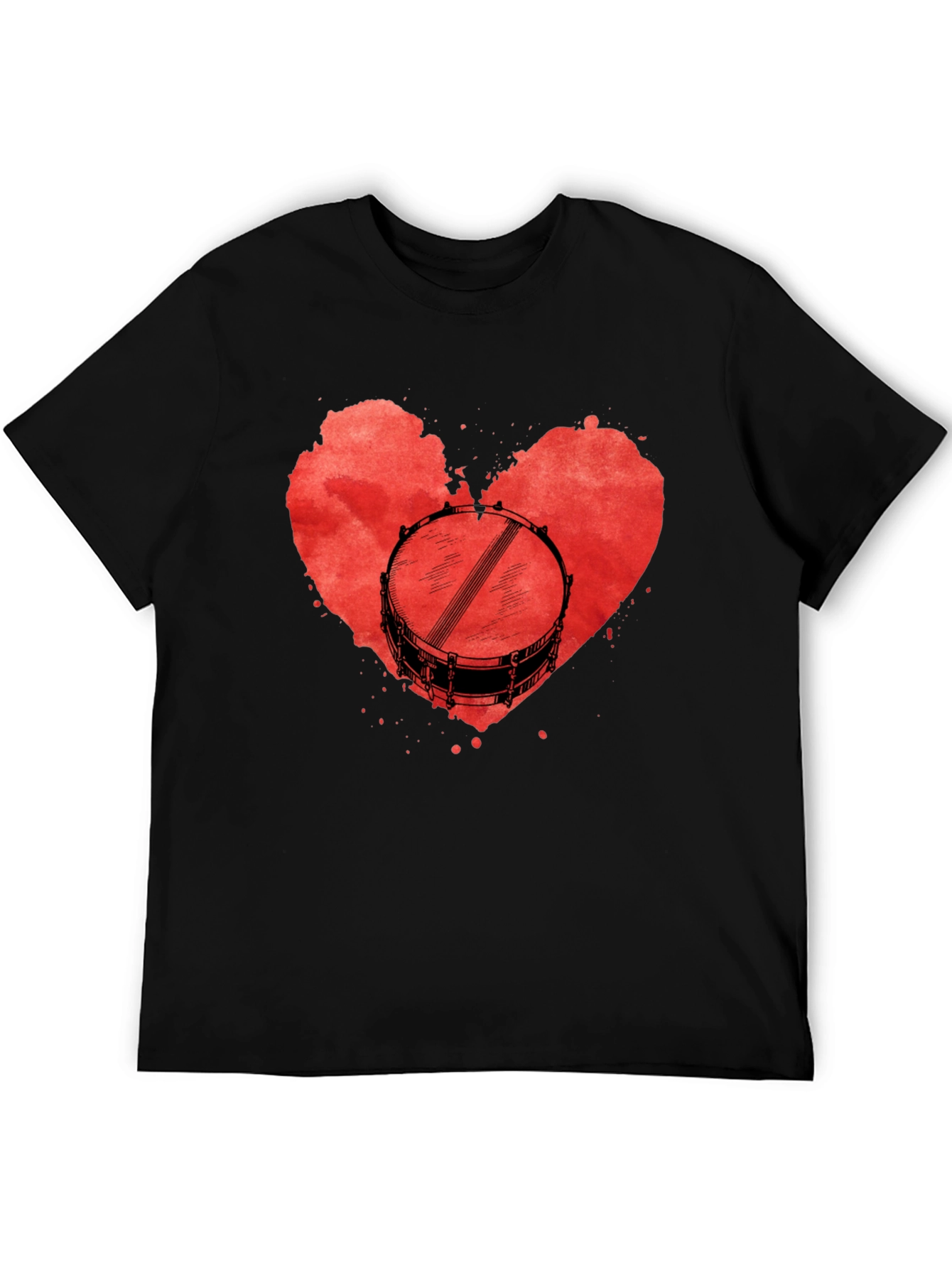 Drum Heart T-Shirt: Music Lover Tee