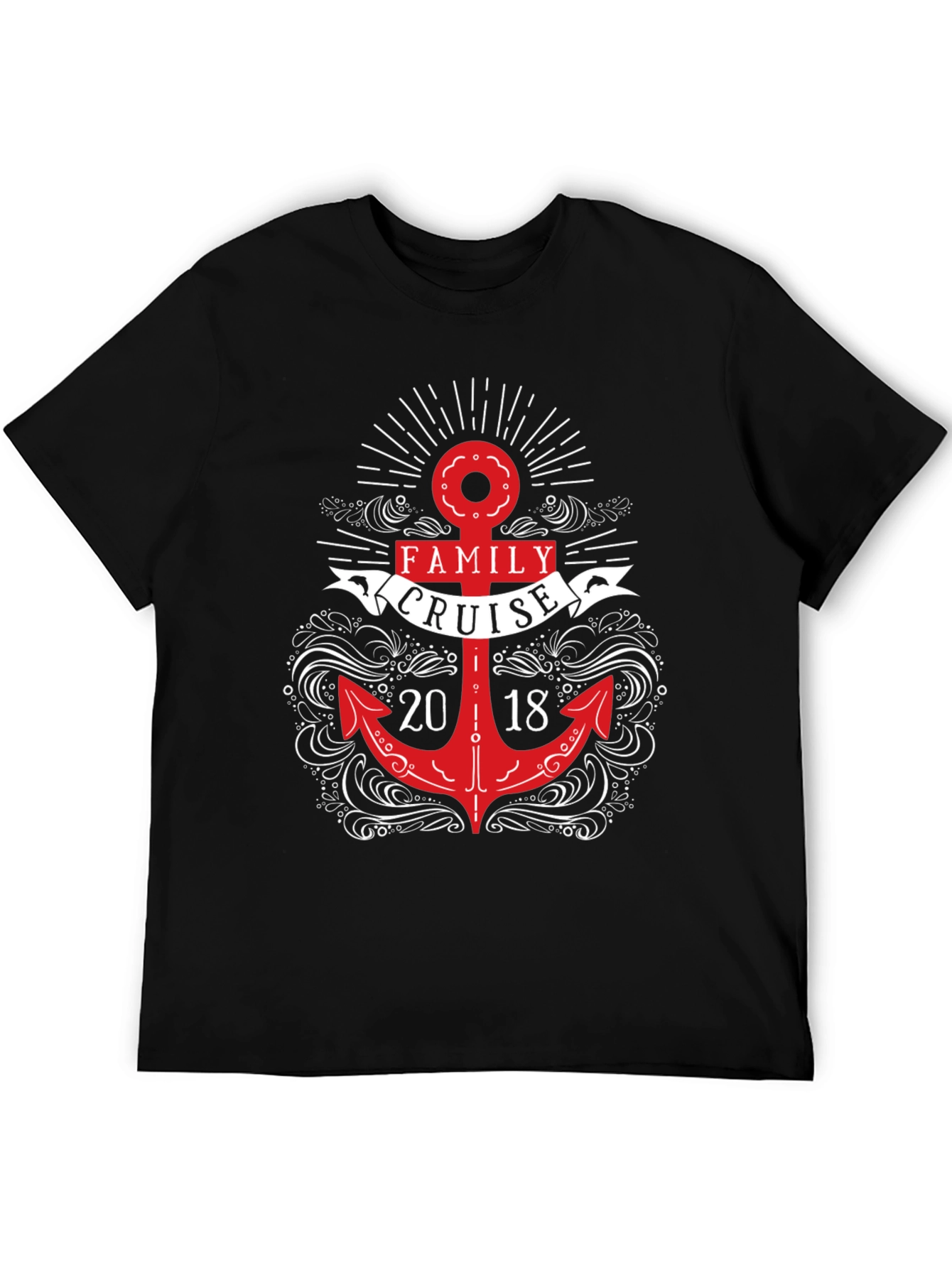Family Cruise 2018 Anchor Graphic T-Shirt