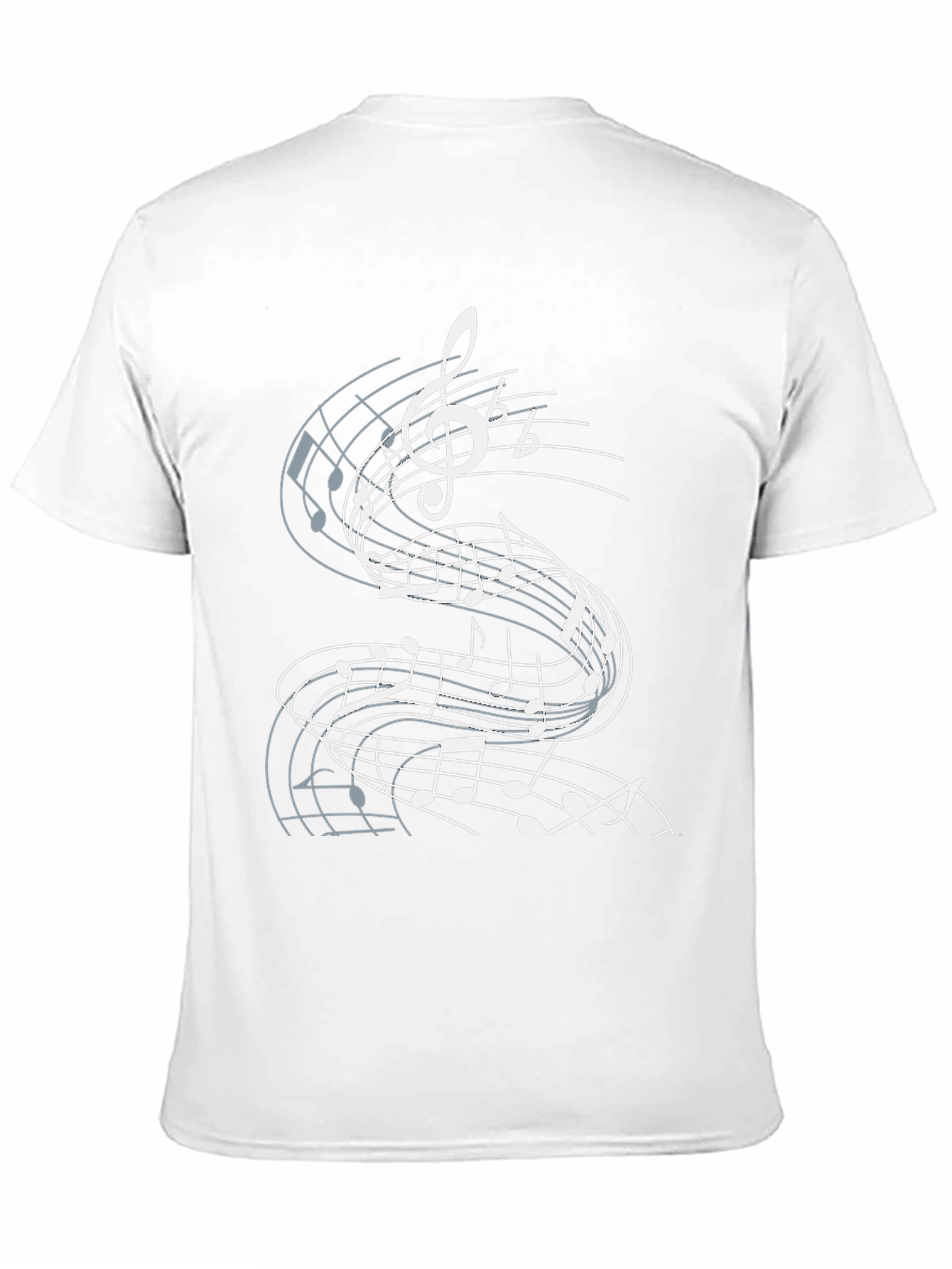 Musical Note Graphic Print Black T-Shirt