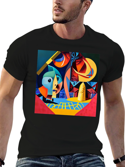 Abstract Art Graphic Tee - Modern Artistic Design