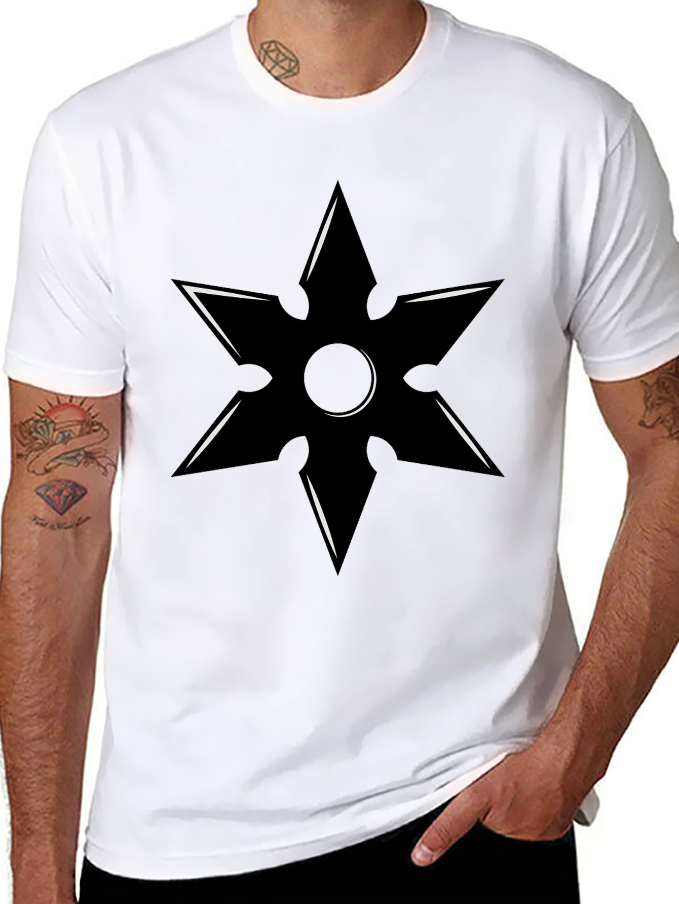 Ninja Star Graphic Tee - Black Martial Arts T-Shirt