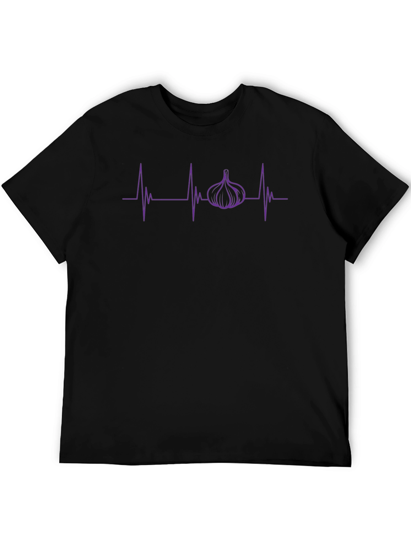 Garlic Heartbeat Graphic T-Shirt - Black