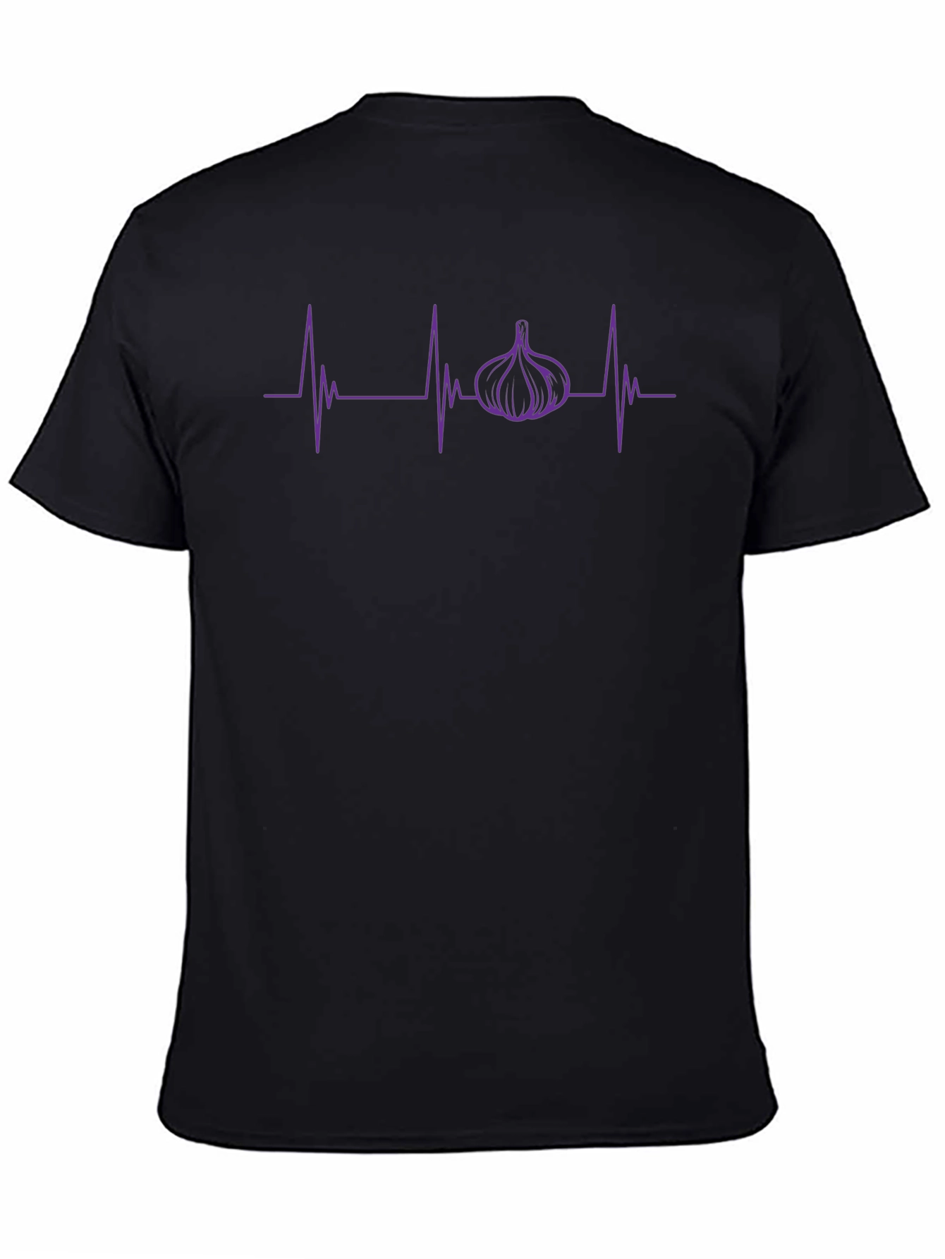 Garlic Heartbeat Graphic T-Shirt - Black