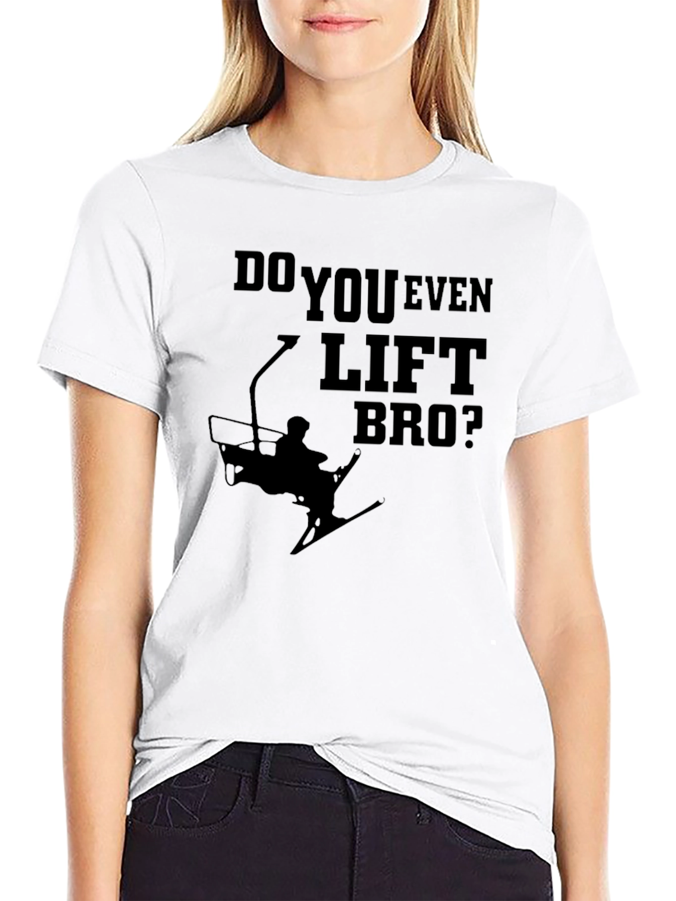 Do You Even Lift Bro? Ski Lift Graphic Tee