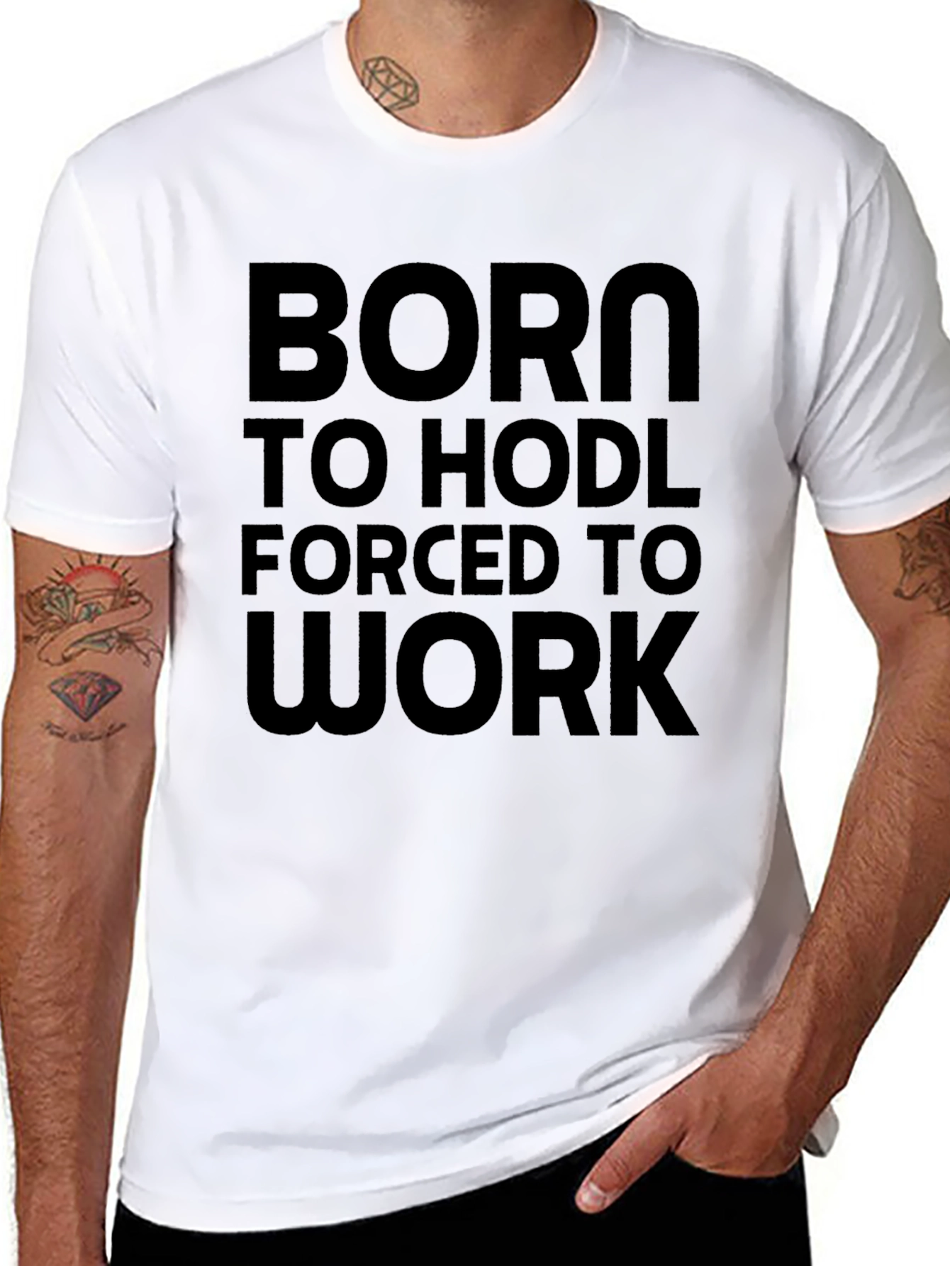 Born to HODL T-Shirt - Crypto Enthusiast Tee