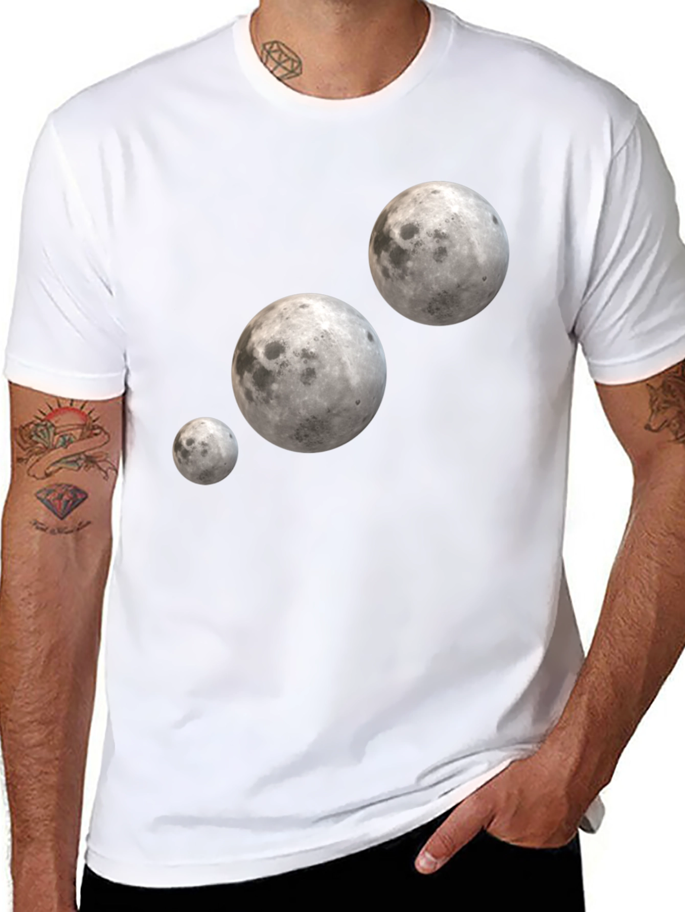 Lunar T-Shirt - Black with Moon Design