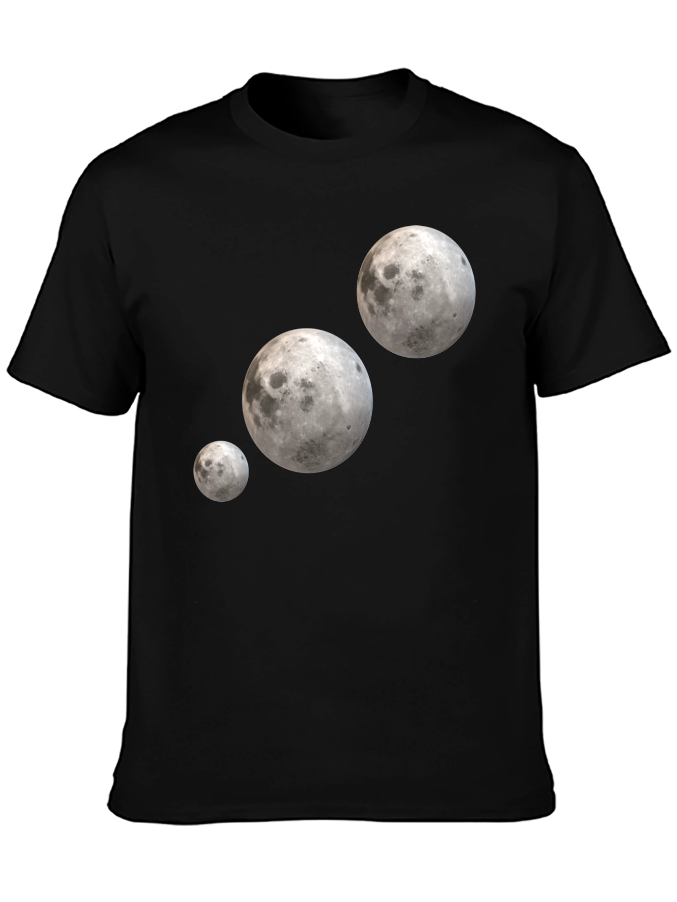 Lunar T-Shirt - Black with Moon Design