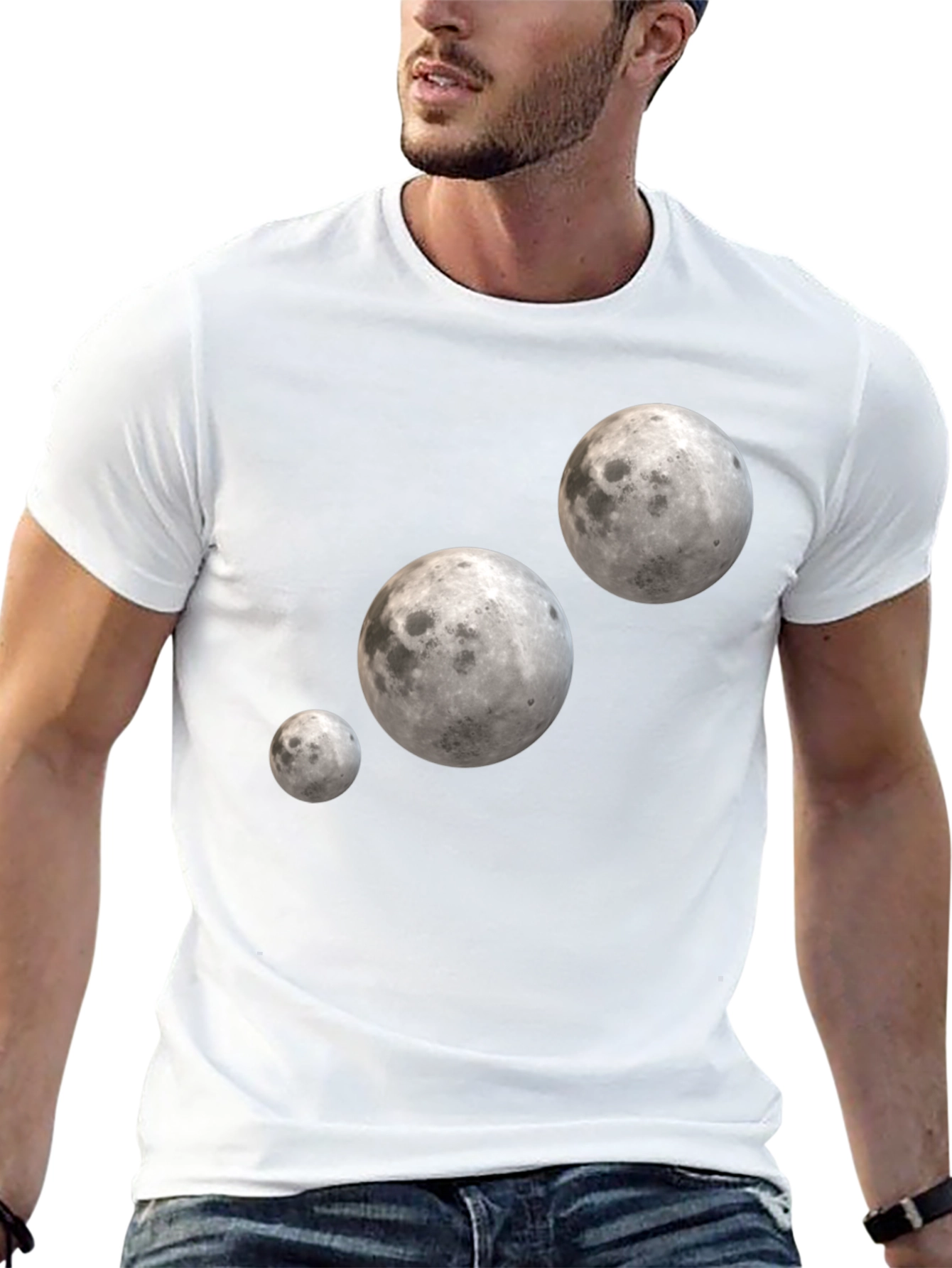 Lunar T-Shirt - Black with Moon Design