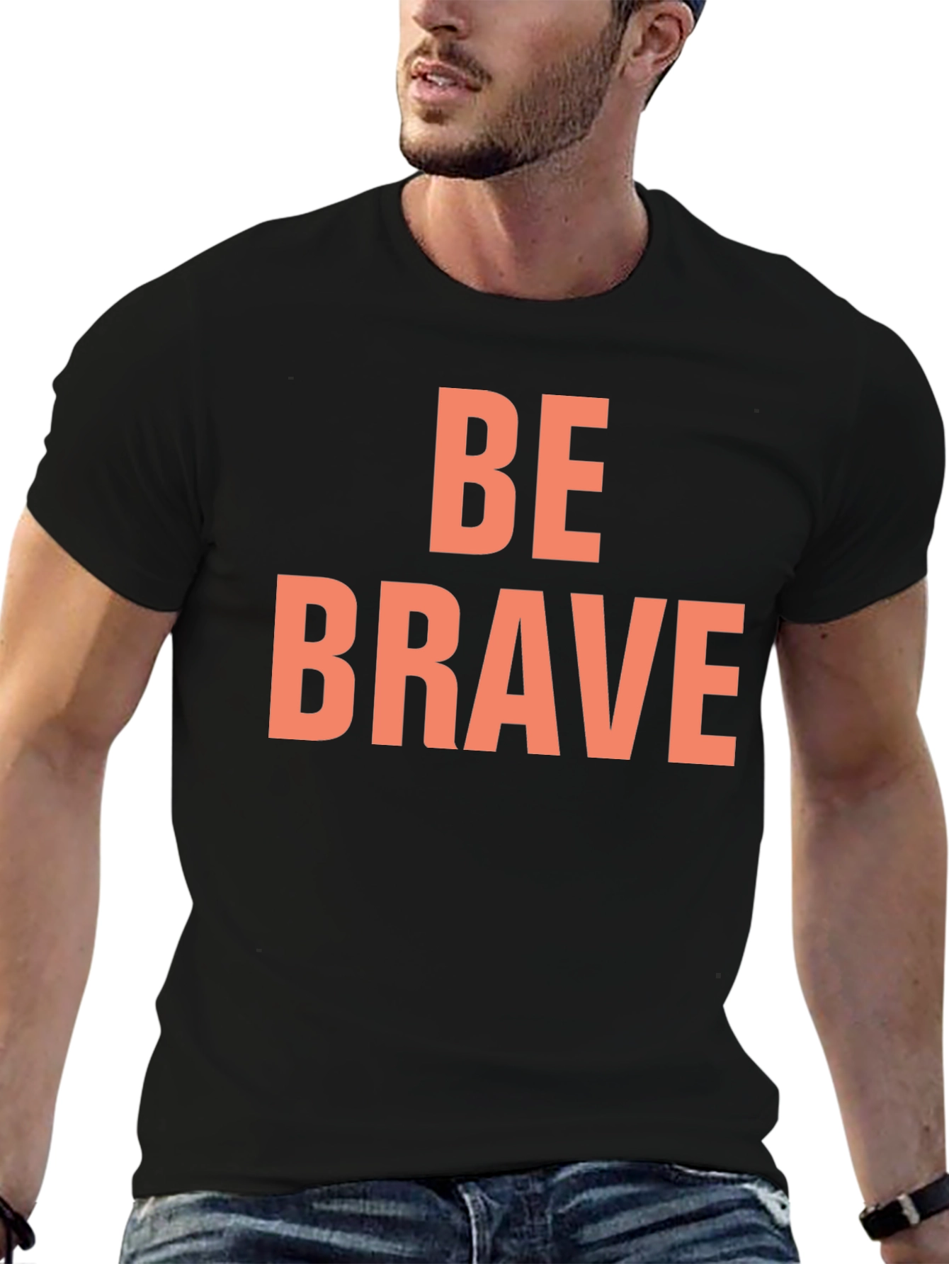 Be Brave Black Graphic Tee
