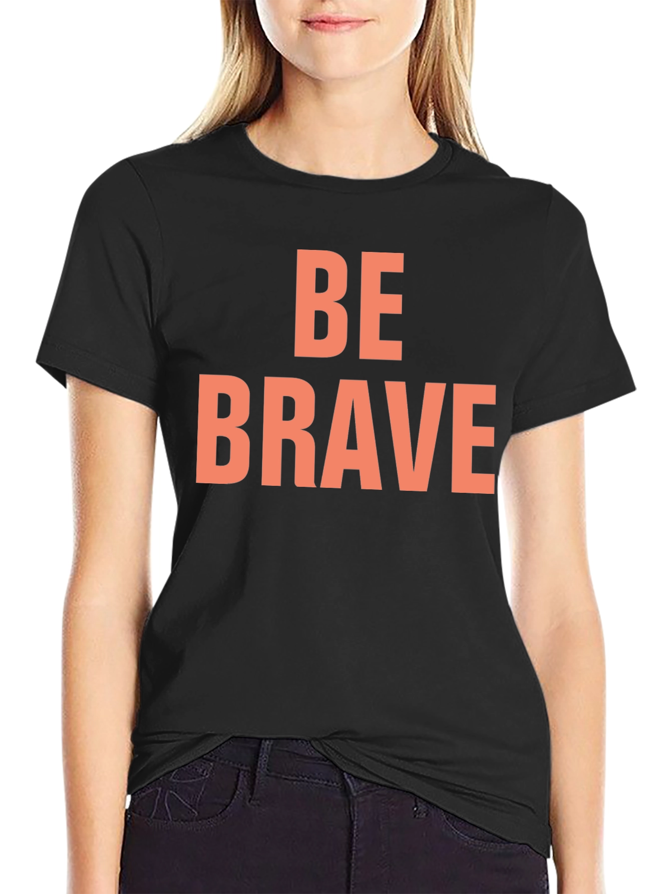 Be Brave Black Graphic Tee