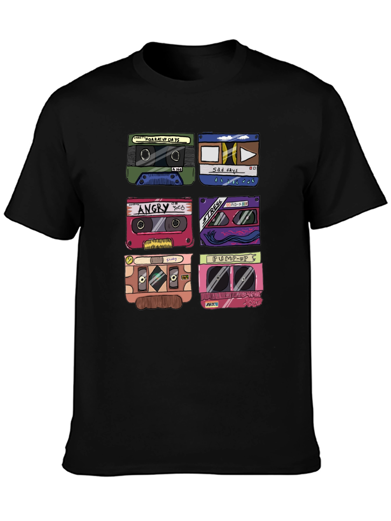 Retro Cassette Tape Graphic T-Shirt - Music Lover Tee