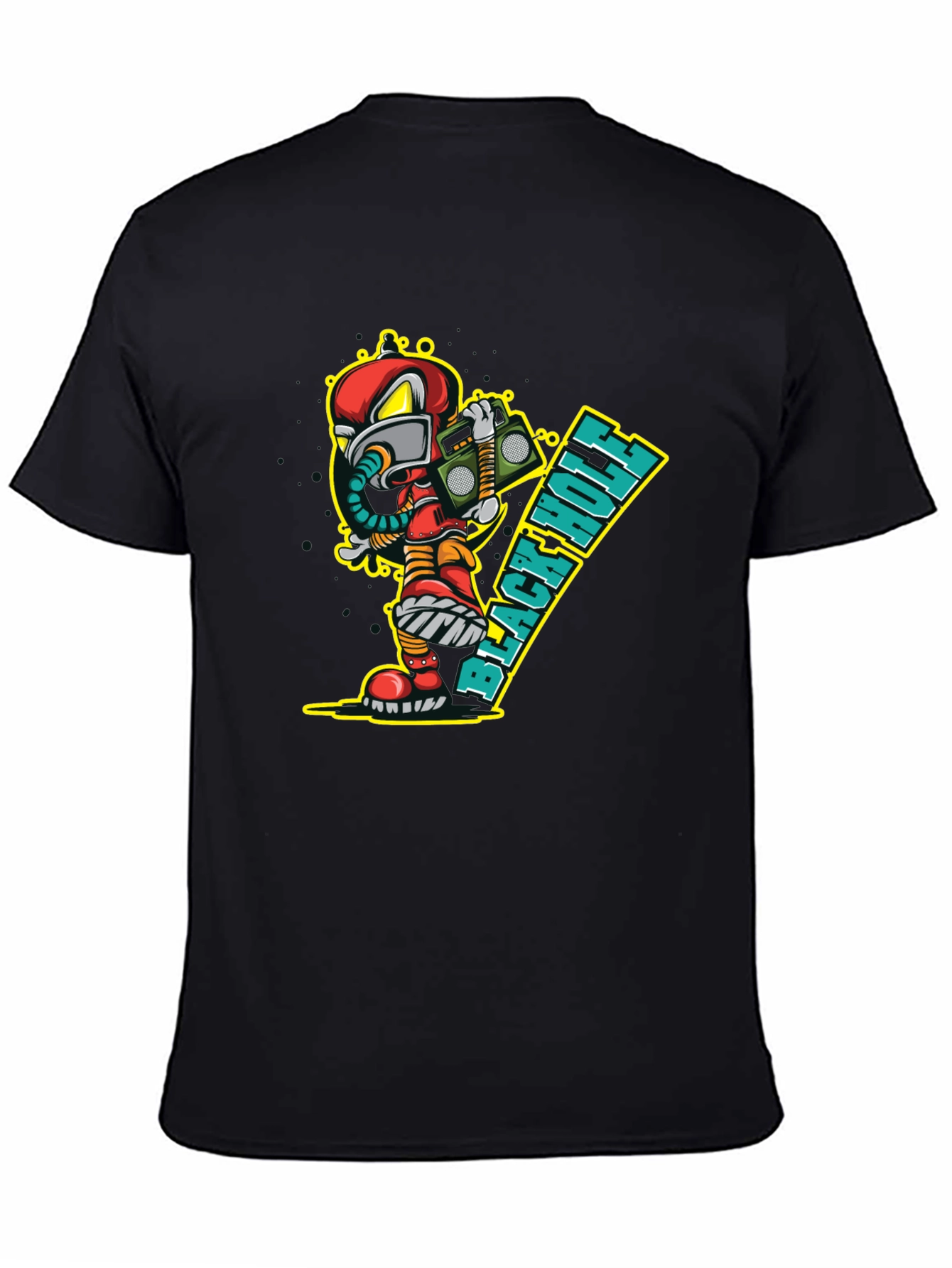 Black Hole Cartoon Graphic Tee