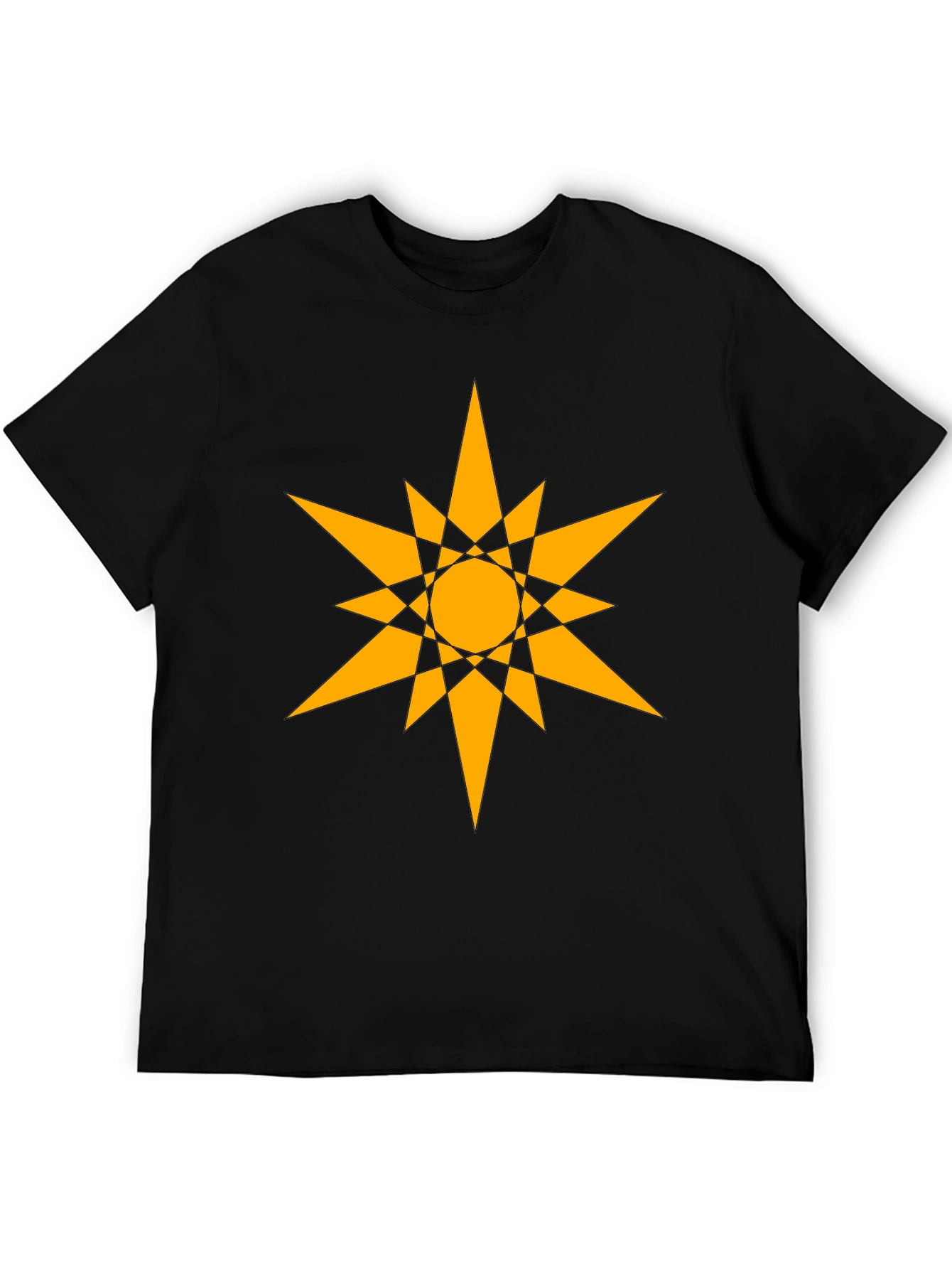 Geometric Starburst Graphic Tee - Bold & Modern