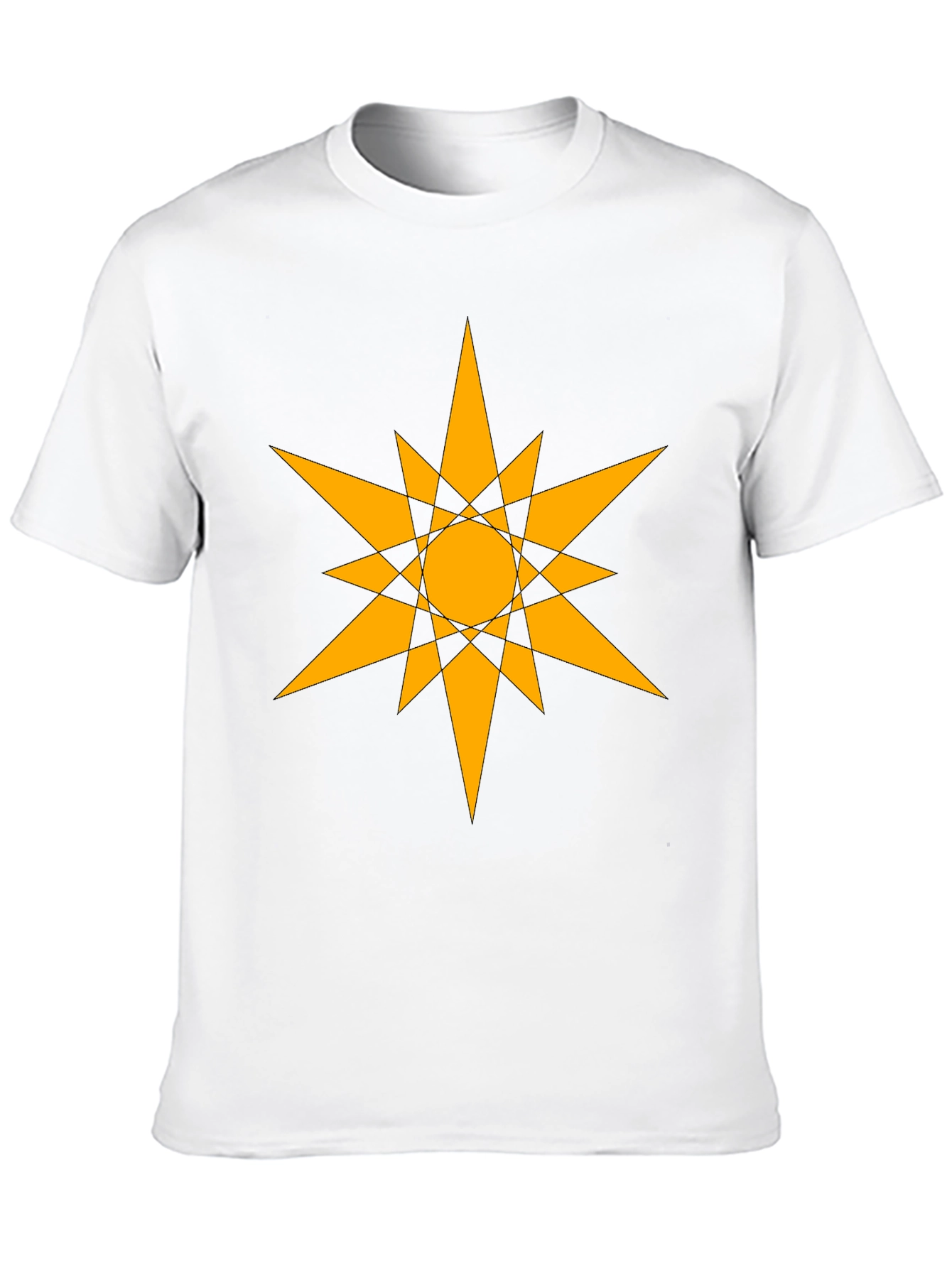 Geometric Starburst Graphic Tee - Bold & Modern