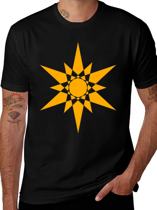Geometric Starburst Graphic Tee - Bold & Modern
