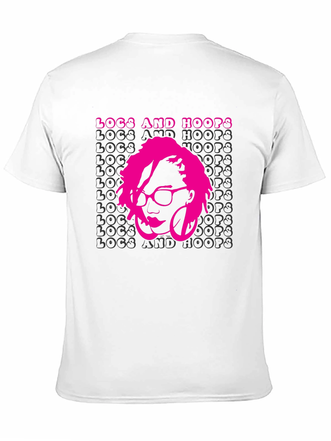 Locs and Hoops Black Graphic T-Shirt