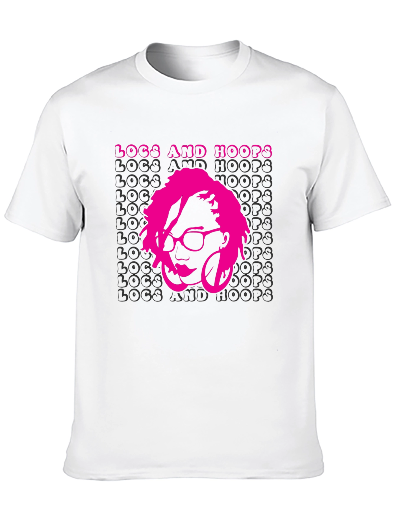 Locs and Hoops Black Graphic T-Shirt